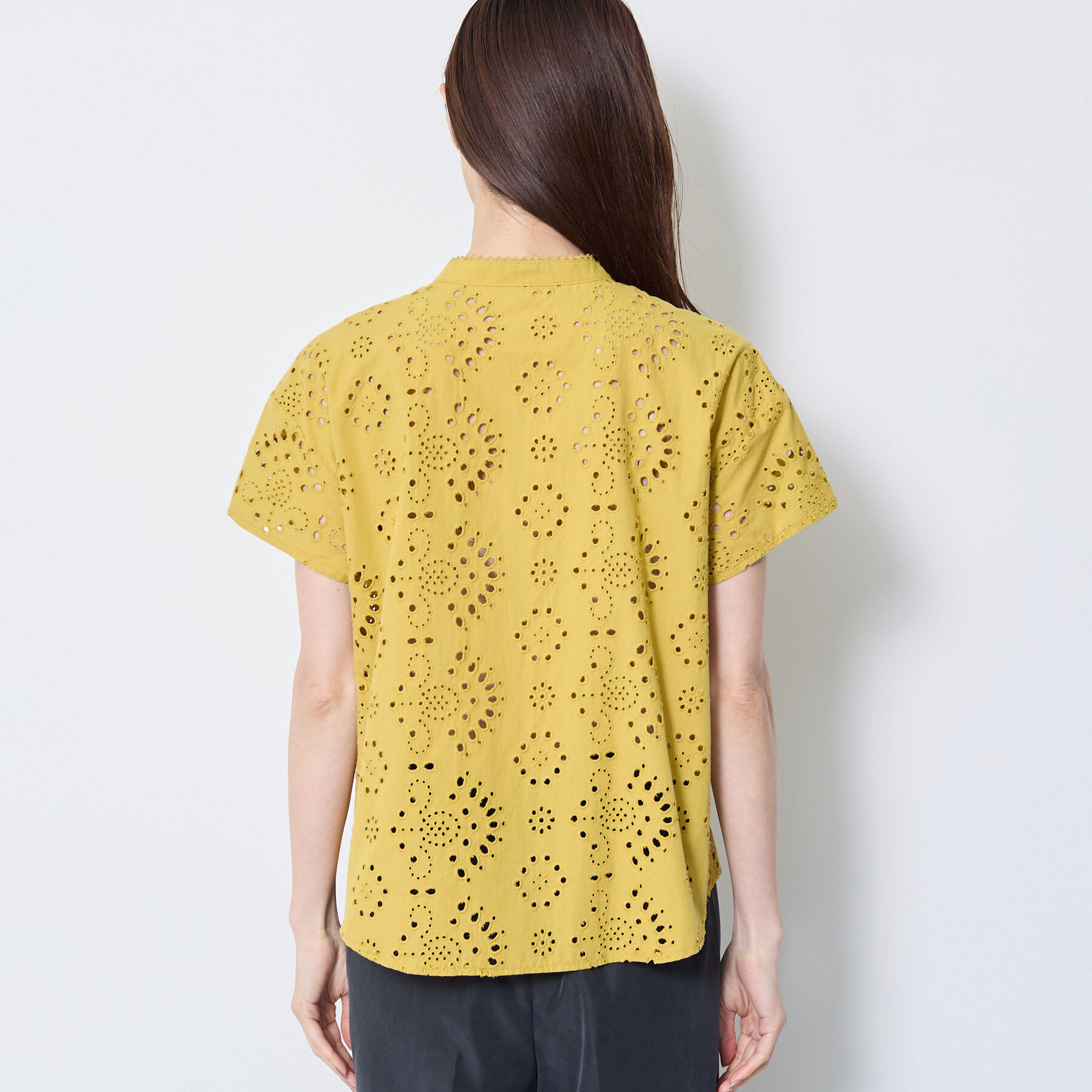 Reflect「【通勤◎】カットワーク刺繍レース シャツブラウス」|シャツ・ブラウス|