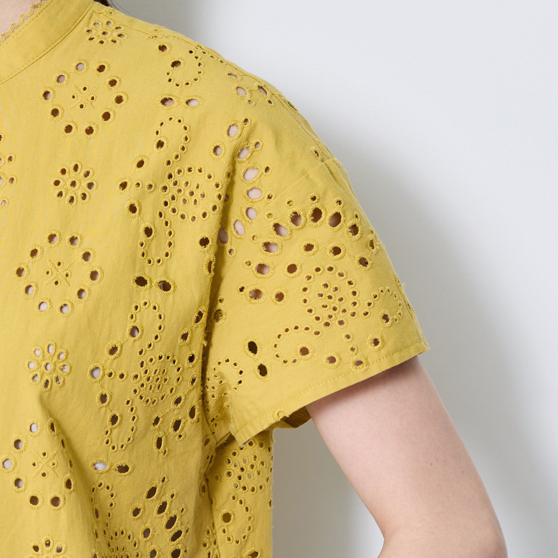Reflect「【通勤◎】カットワーク刺繍レース シャツブラウス」|シャツ・ブラウス|