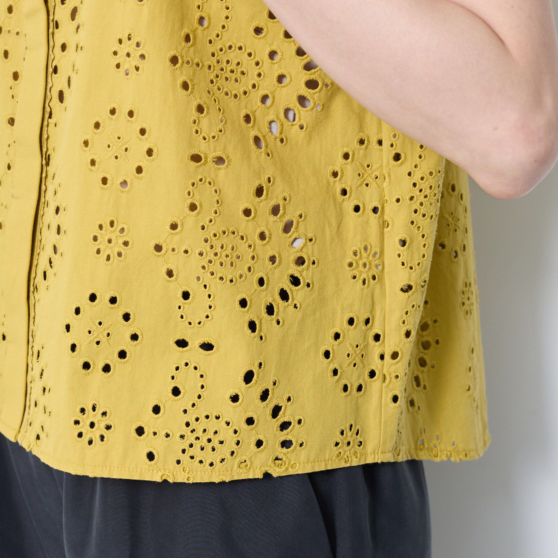 Reflect「【通勤◎】カットワーク刺繍レース シャツブラウス」|シャツ・ブラウス|