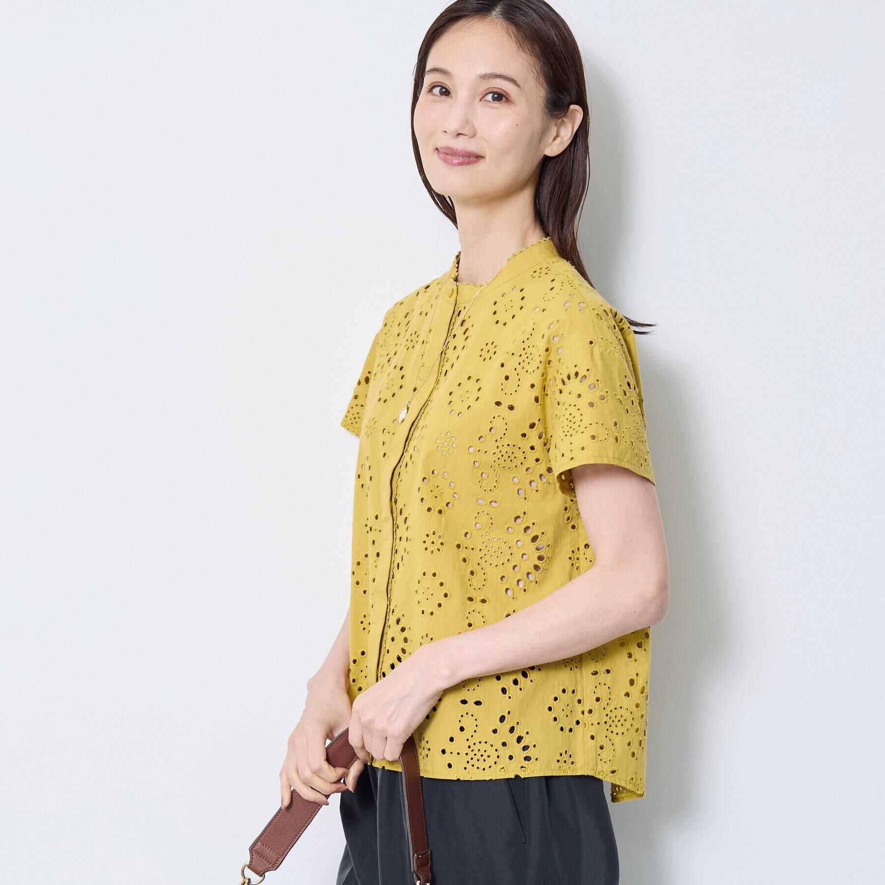 Reflect「【通勤◎】カットワーク刺繍レース シャツブラウス」|シャツ・ブラウス|