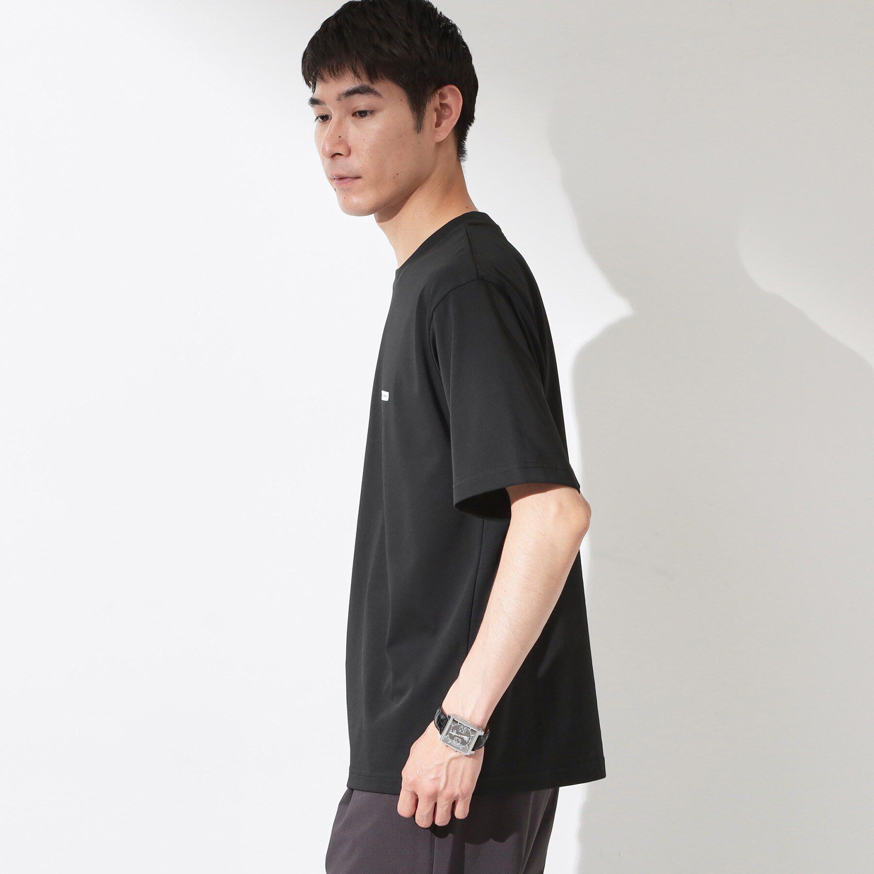 THE SHOP TK「ワンポイント刺繍 半袖Tシャツ 洗濯機OK」|Tシャツ・カットソー|