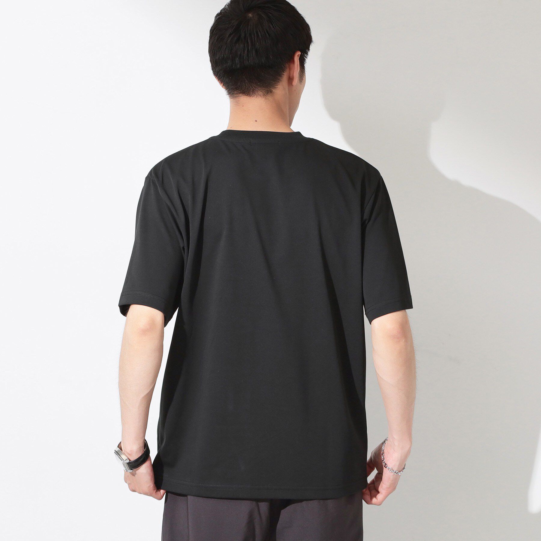 THE SHOP TK「ワンポイント刺繍 半袖Tシャツ 洗濯機OK」|Tシャツ・カットソー|