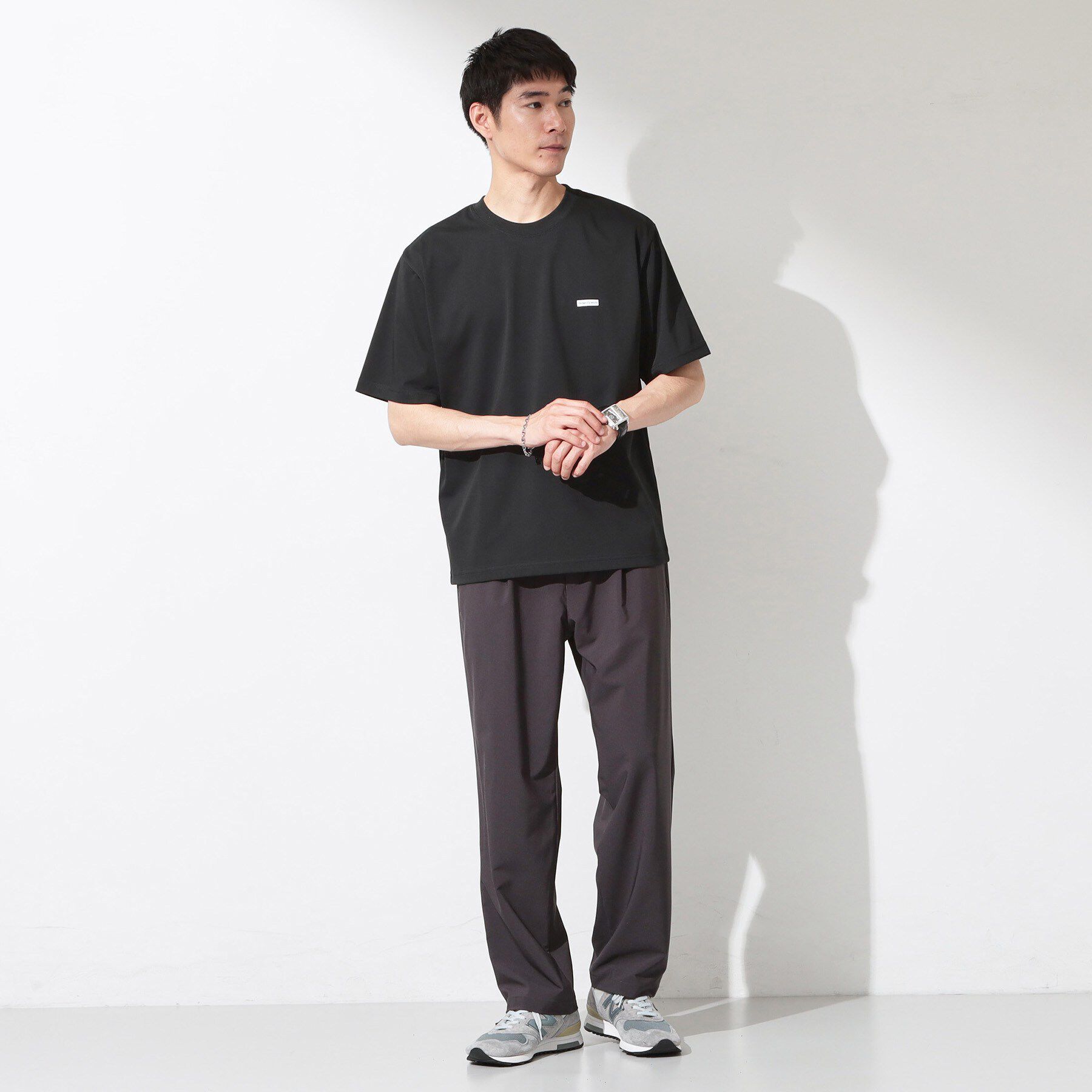 THE SHOP TK「ワンポイント刺繍 半袖Tシャツ 洗濯機OK」|Tシャツ・カットソー|