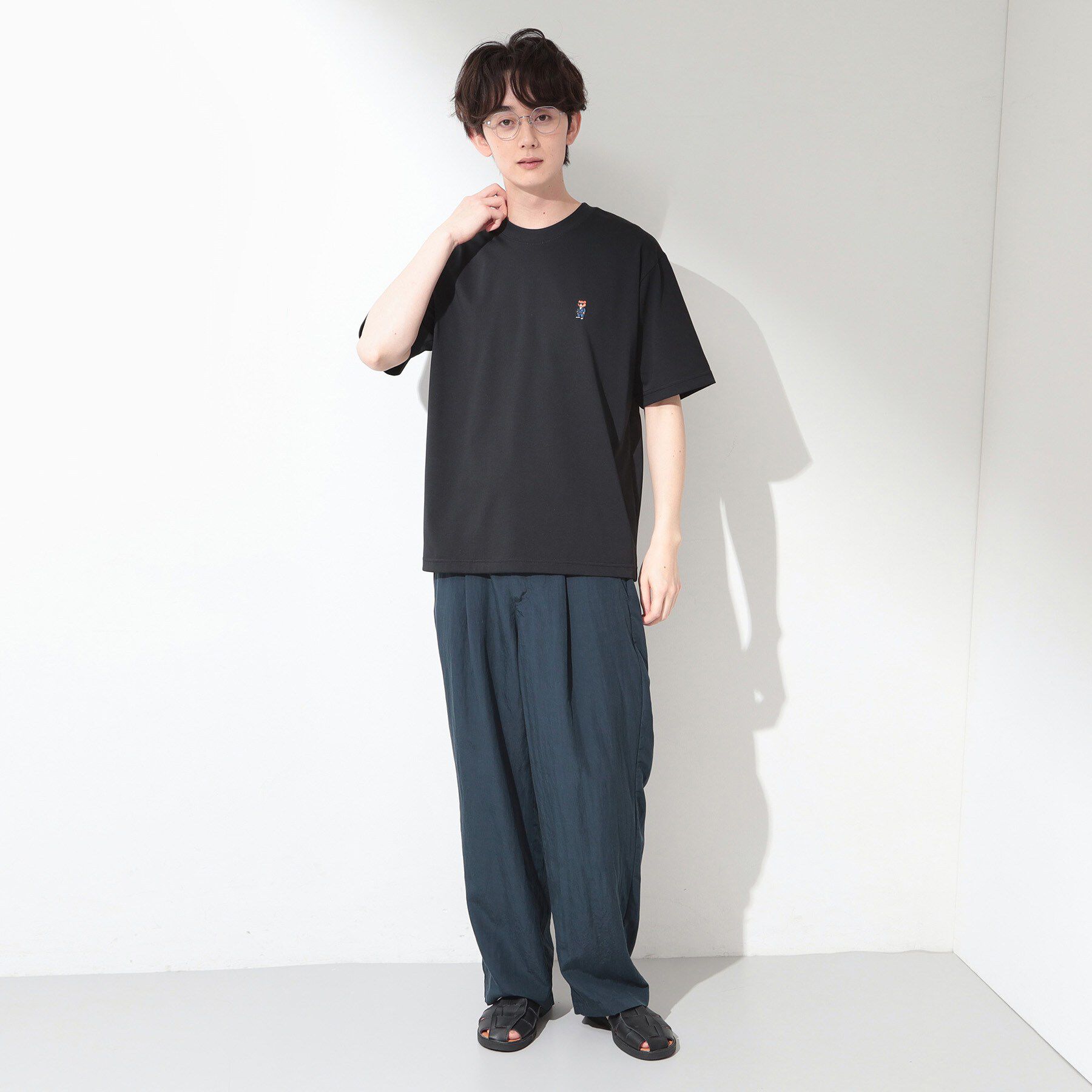 THE SHOP TK「クマ刺繍 半袖Tシャツ 洗濯機OK」|Tシャツ・カットソー|