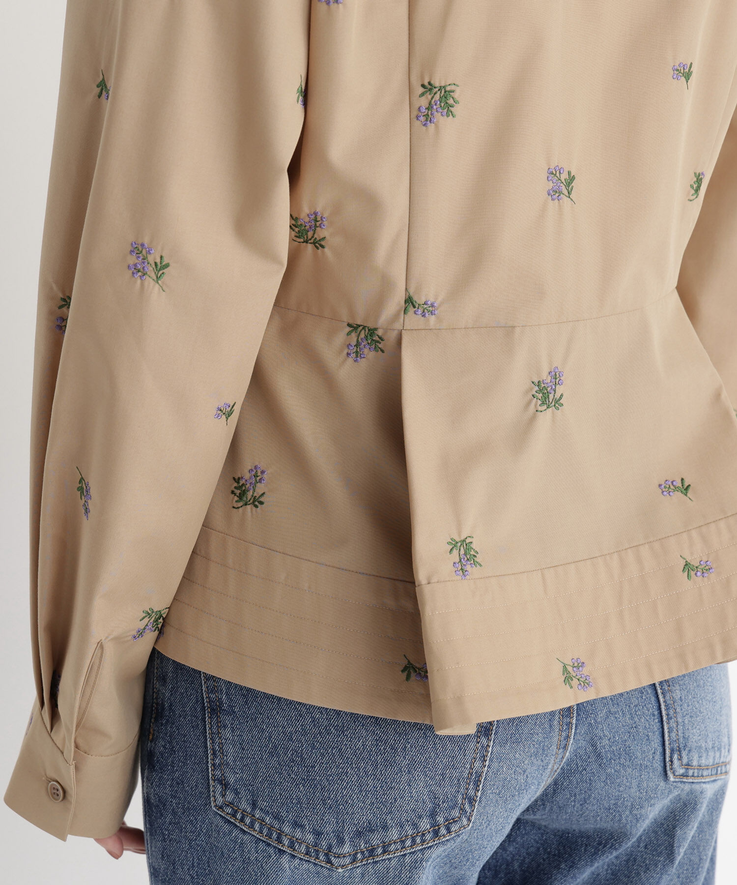 「刺繍ペプラムシャツ」|シャツ・ブラウス|