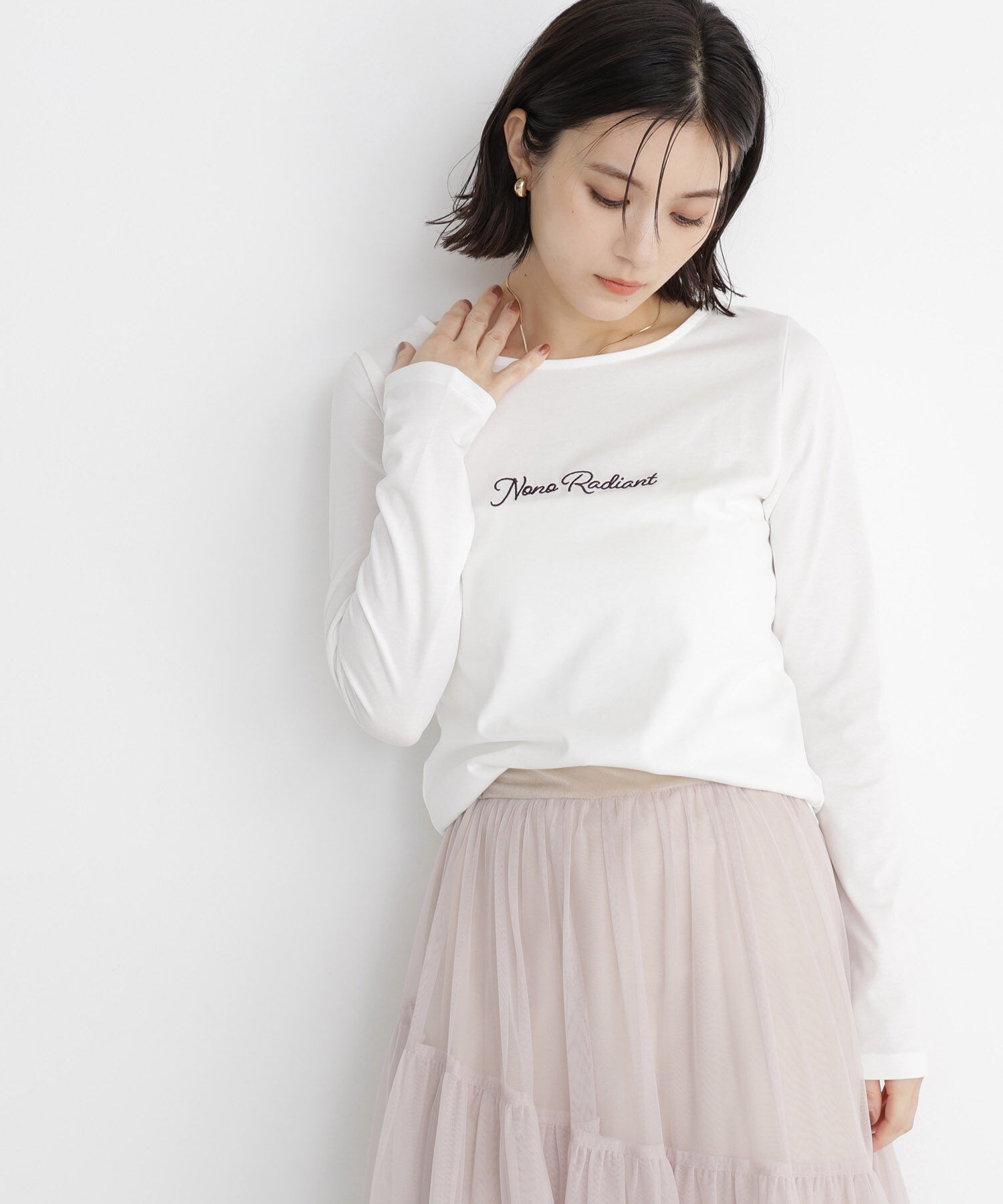  「刺繍ロゴロンT」|Tシャツ・カットソー|