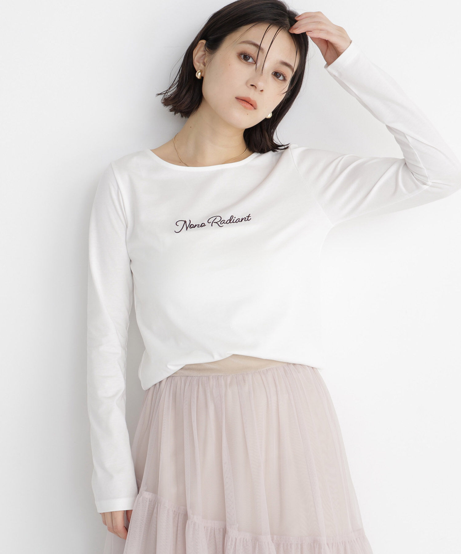  「刺繍ロゴロンT」|Tシャツ・カットソー|
