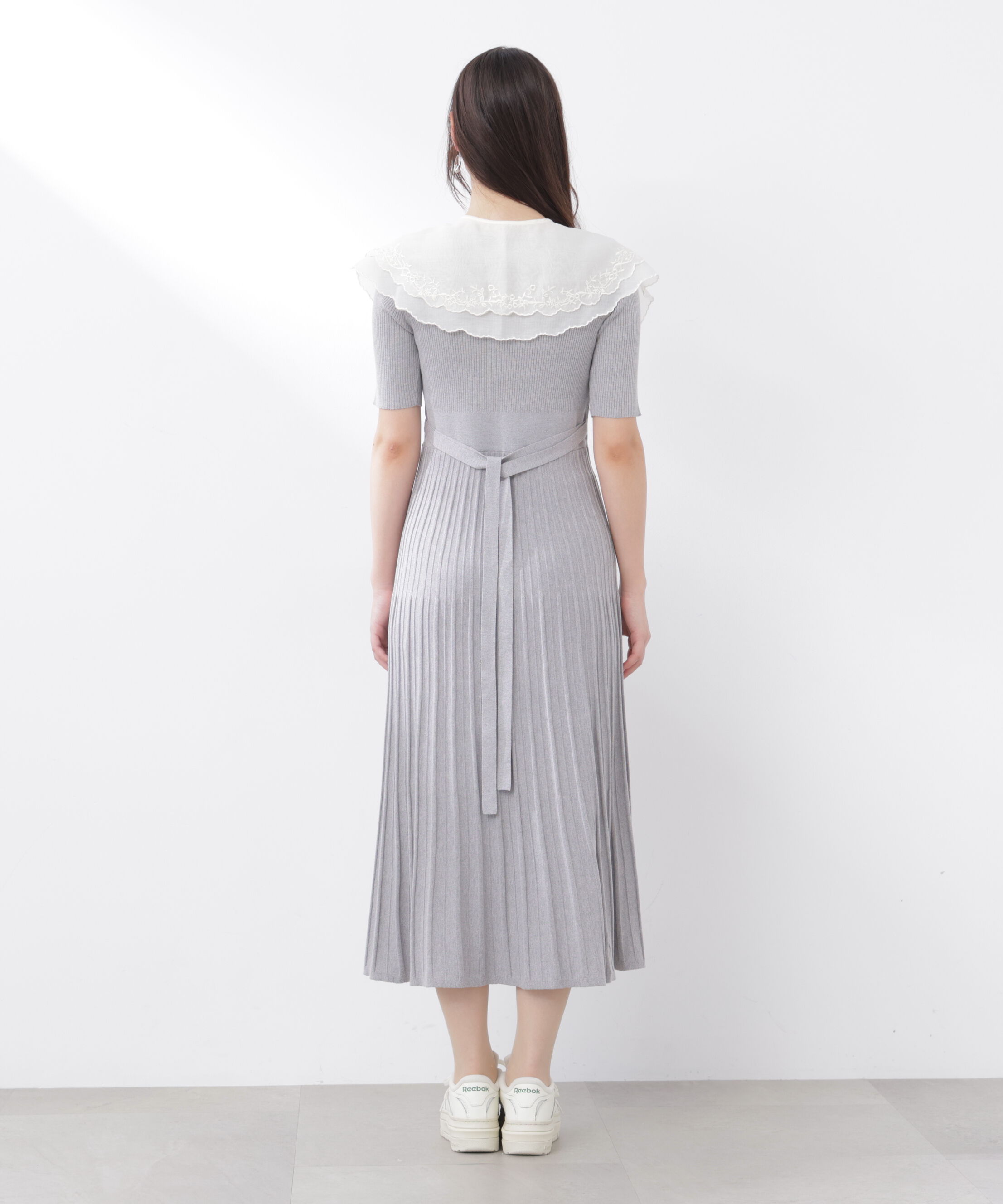 PROPORTION BODY DRESSING「《EDIT COLOGNE》レースカラー2wayニットワンピース　26SS」|ワンピース|