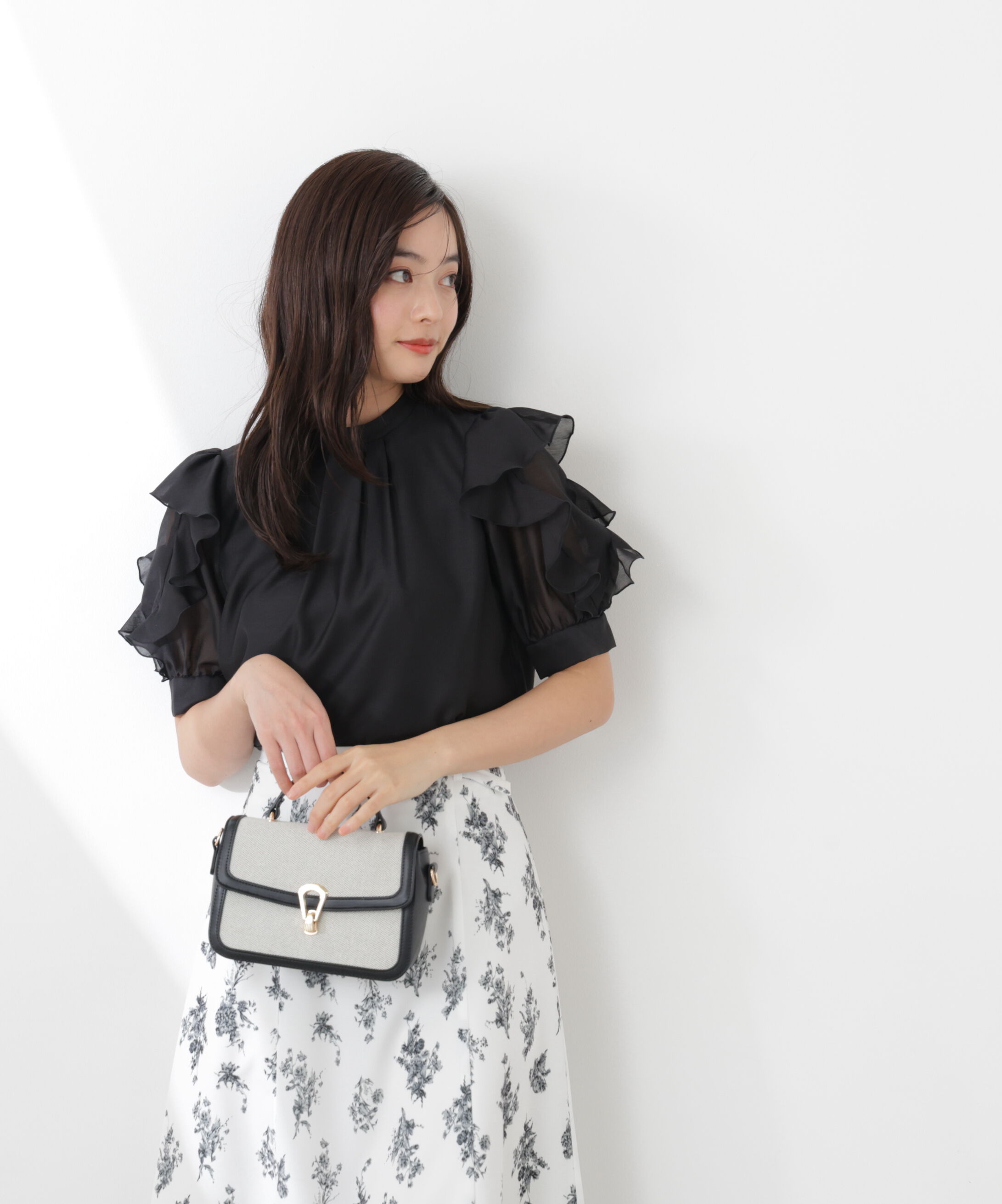 PROPORTION BODY DRESSING「＜ウォッシャブル＞フリルスリーブタックブラウス　26SS」|シャツ・ブラウス|
