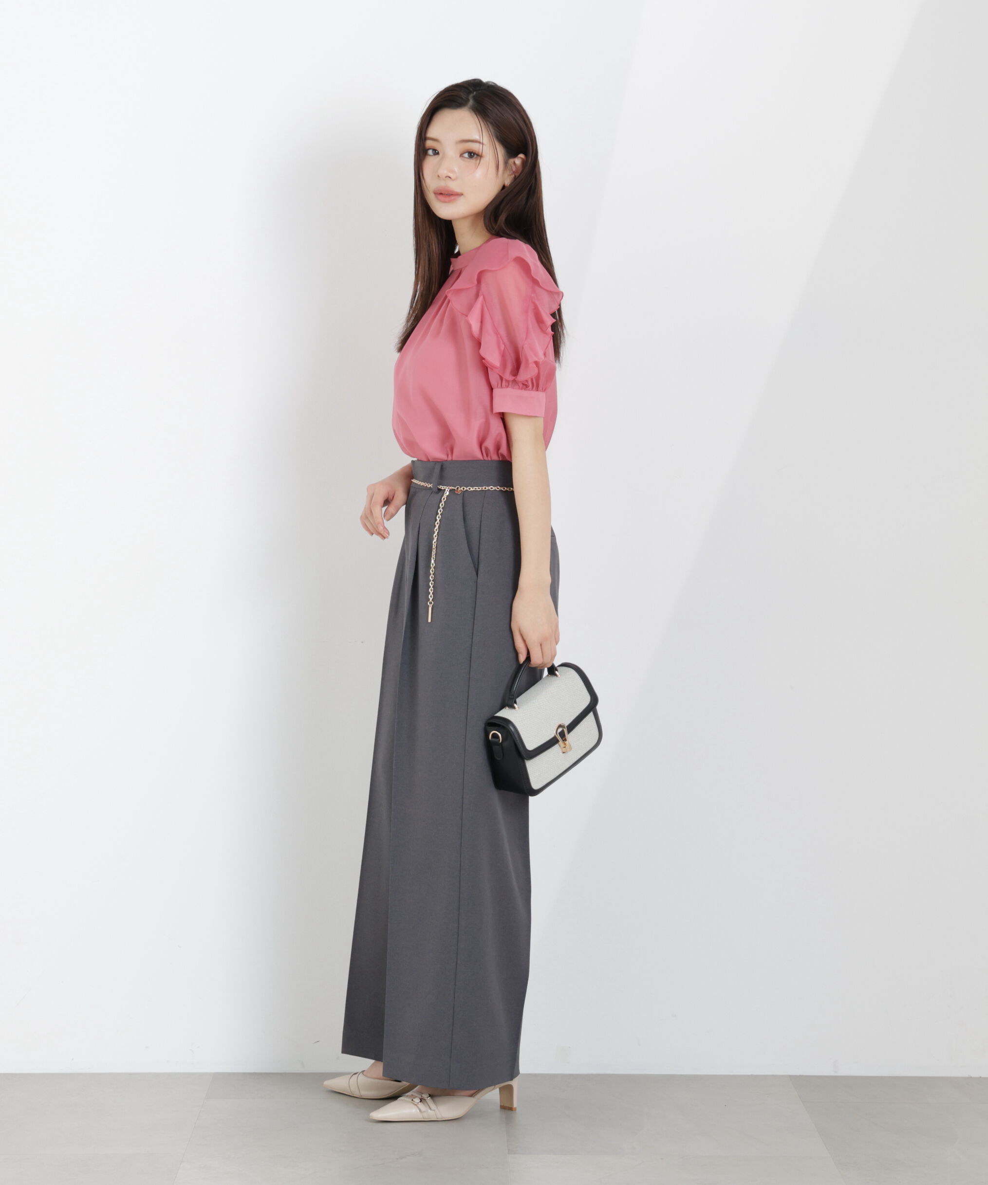PROPORTION BODY DRESSING「＜ウォッシャブル＞フリルスリーブタックブラウス　26SS」|シャツ・ブラウス|
