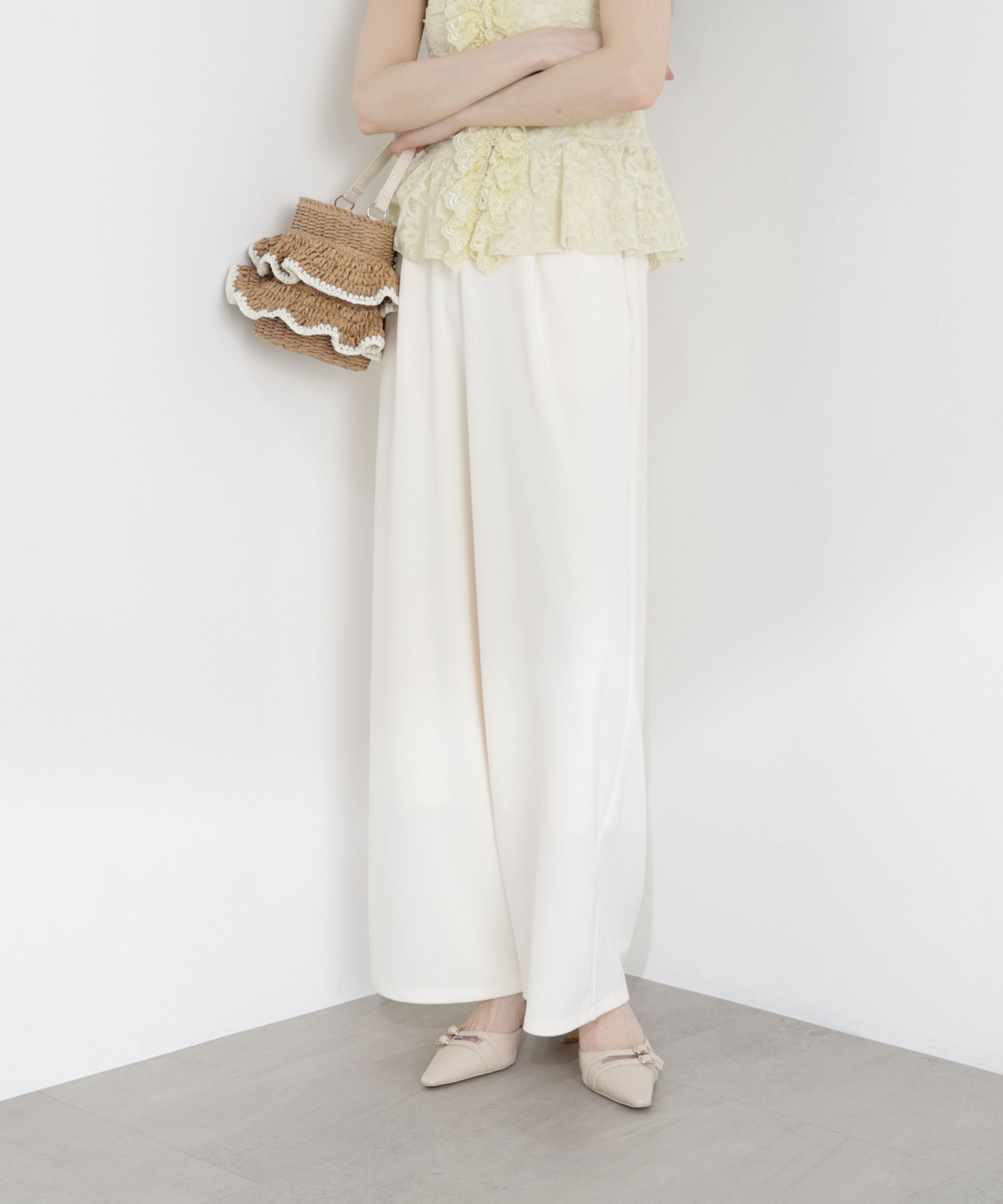 PROPORTION BODY DRESSING「〈a/mie〉カットジョーゼットイージーパンツ」|その他|