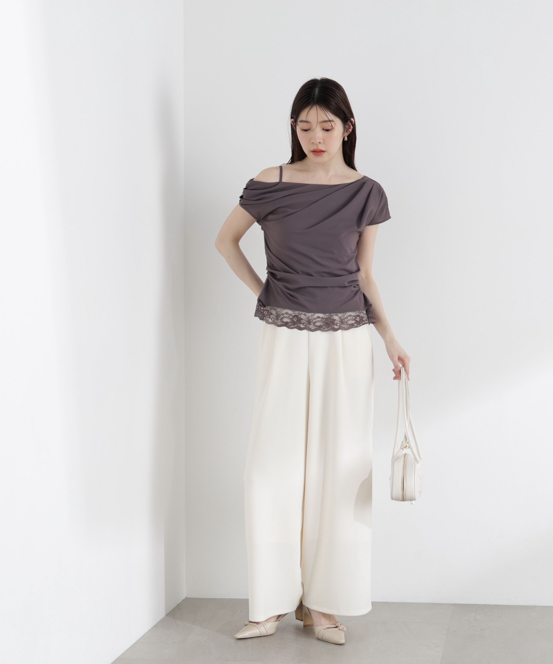 PROPORTION BODY DRESSING「〈a/mie〉カットジョーゼットイージーパンツ」|その他|