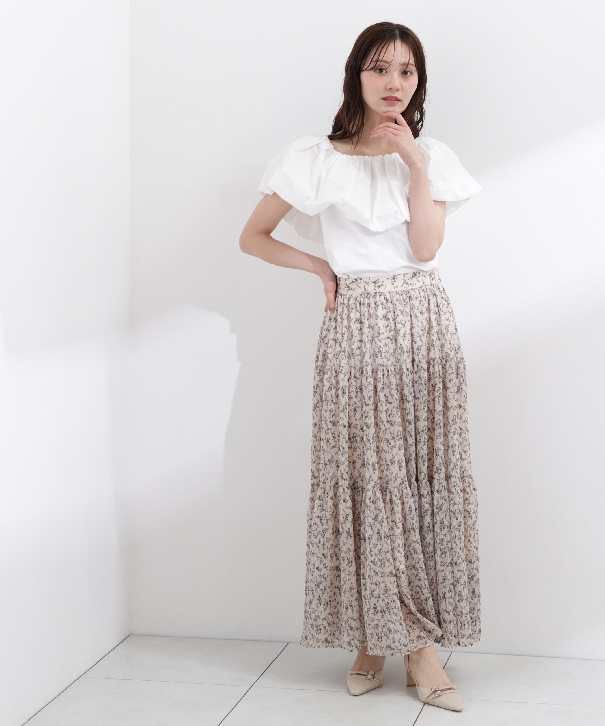PROPORTION BODY DRESSING「小花プリーツロングスカート26SS」|スカート|