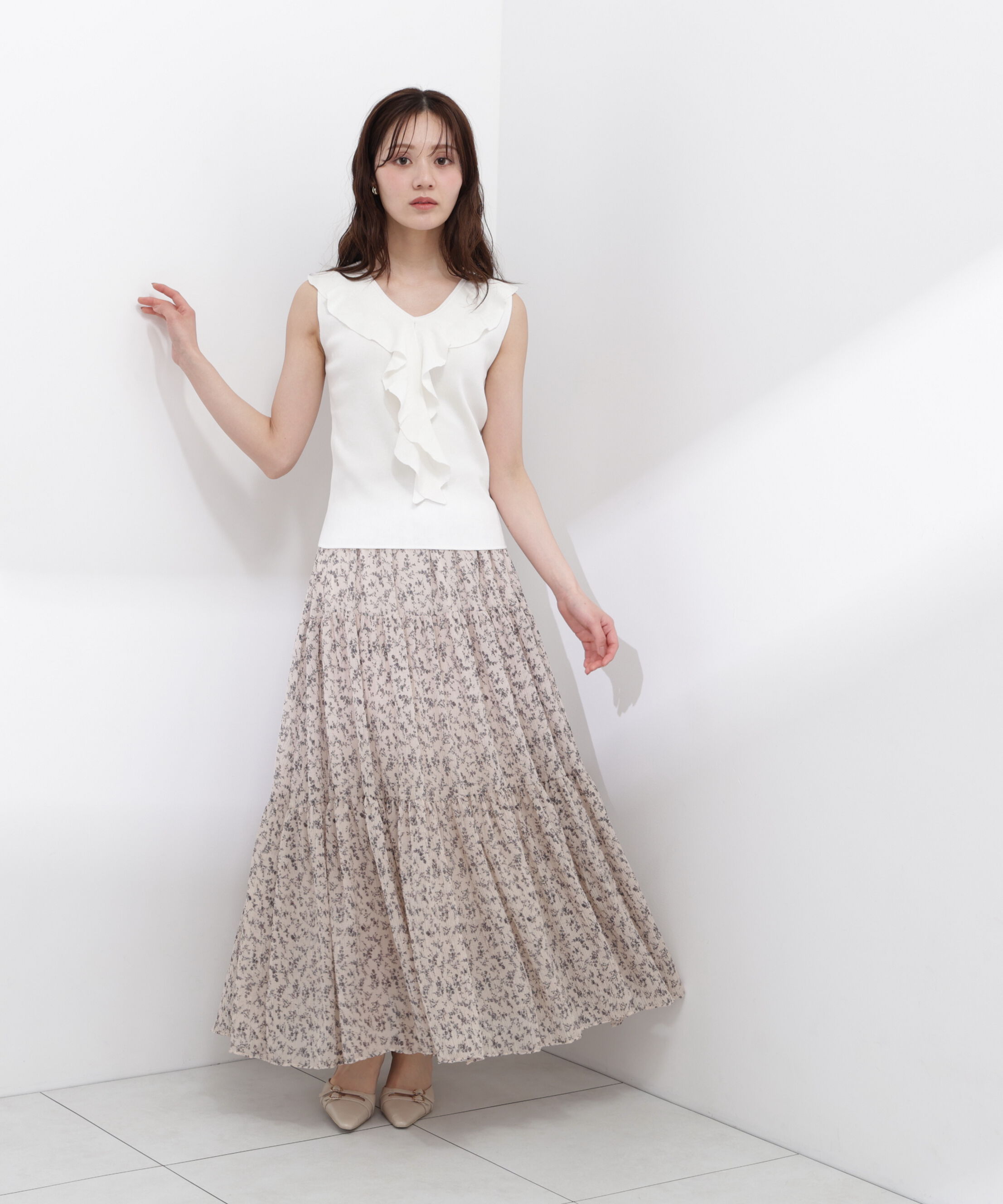 PROPORTION BODY DRESSING「小花プリーツロングスカート26SS」|スカート|