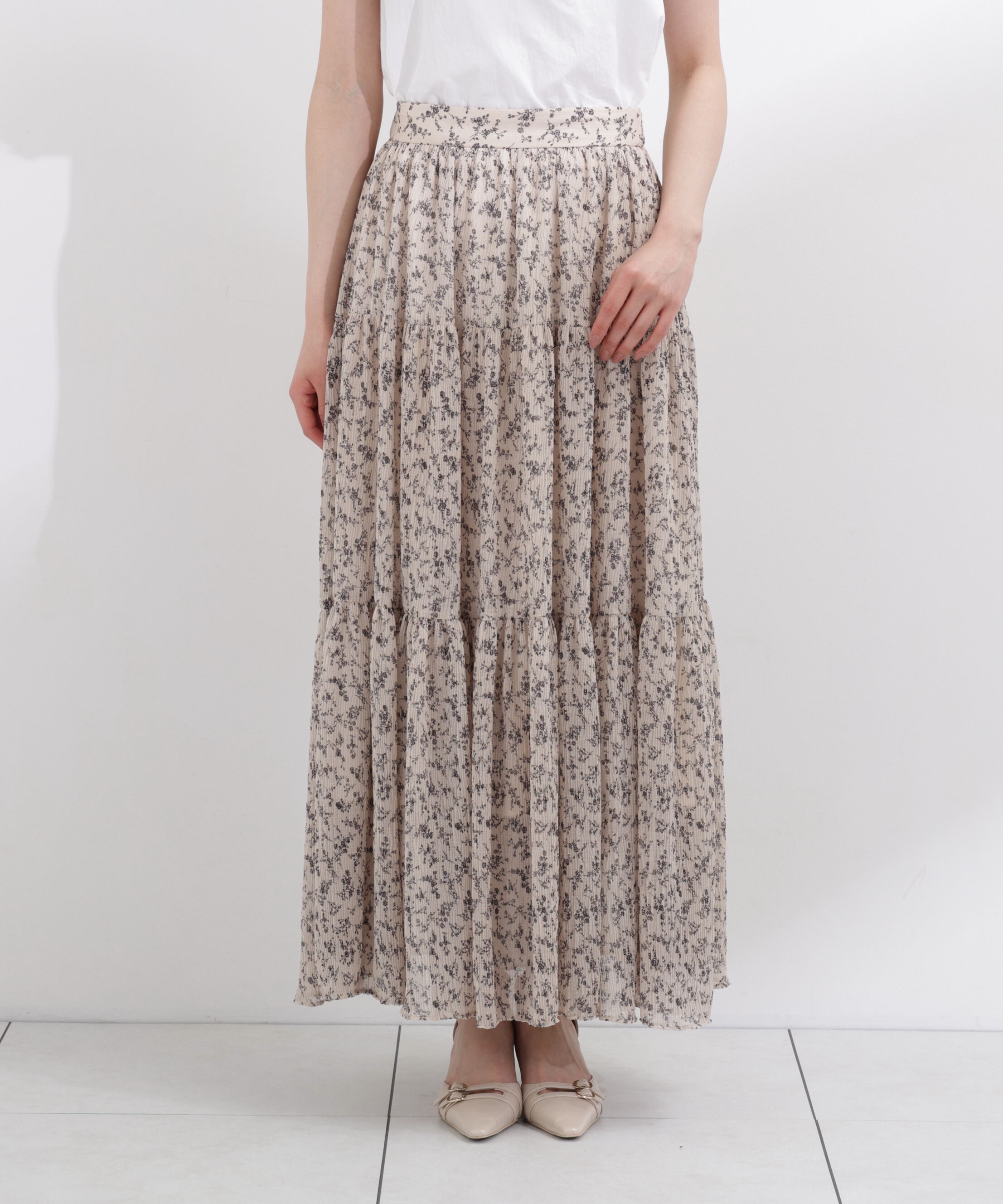 PROPORTION BODY DRESSING「小花プリーツロングスカート26SS」|スカート|