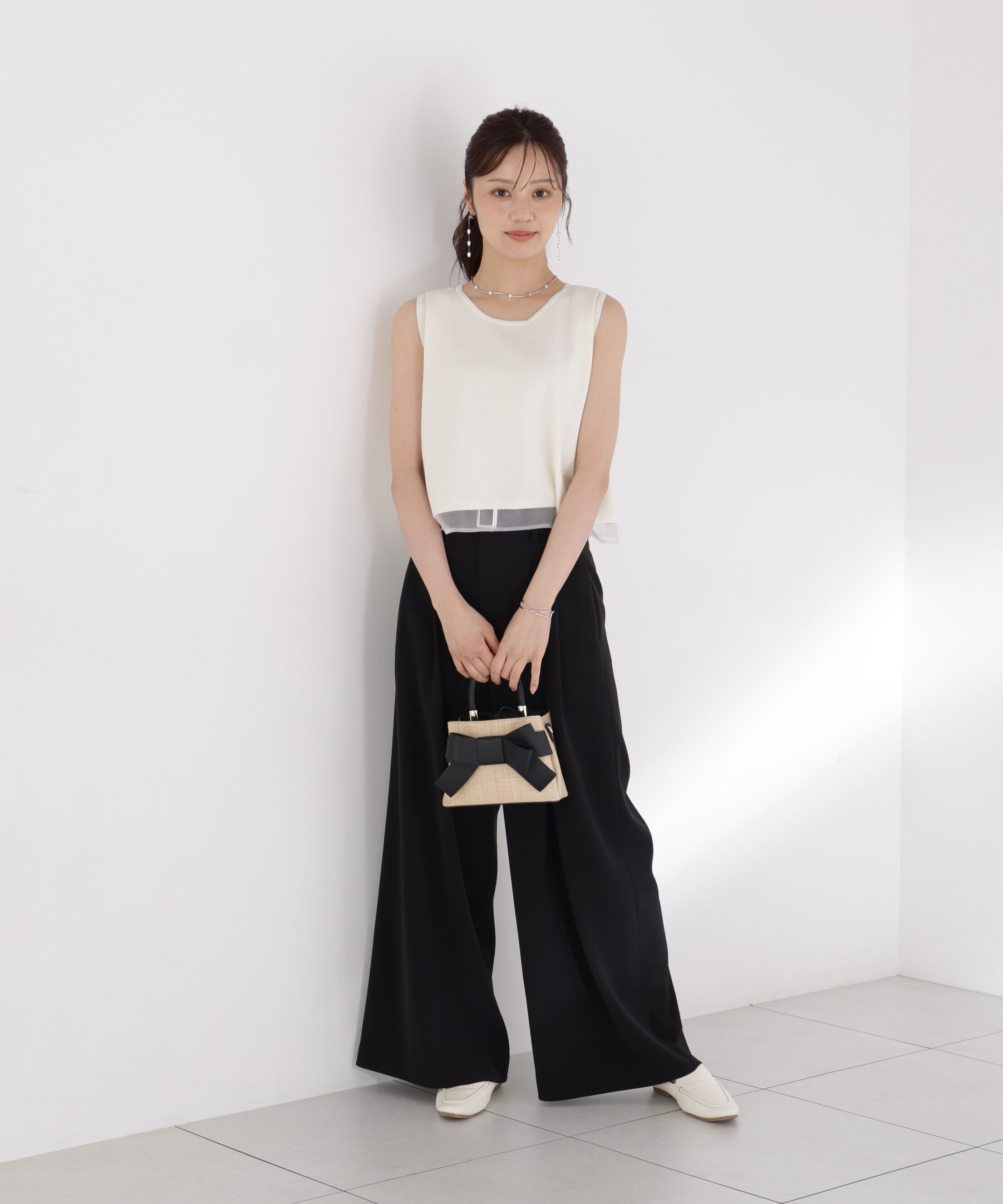 PROPORTION BODY DRESSING「シアー切替ノースリーブニット」|ニット・セーター|