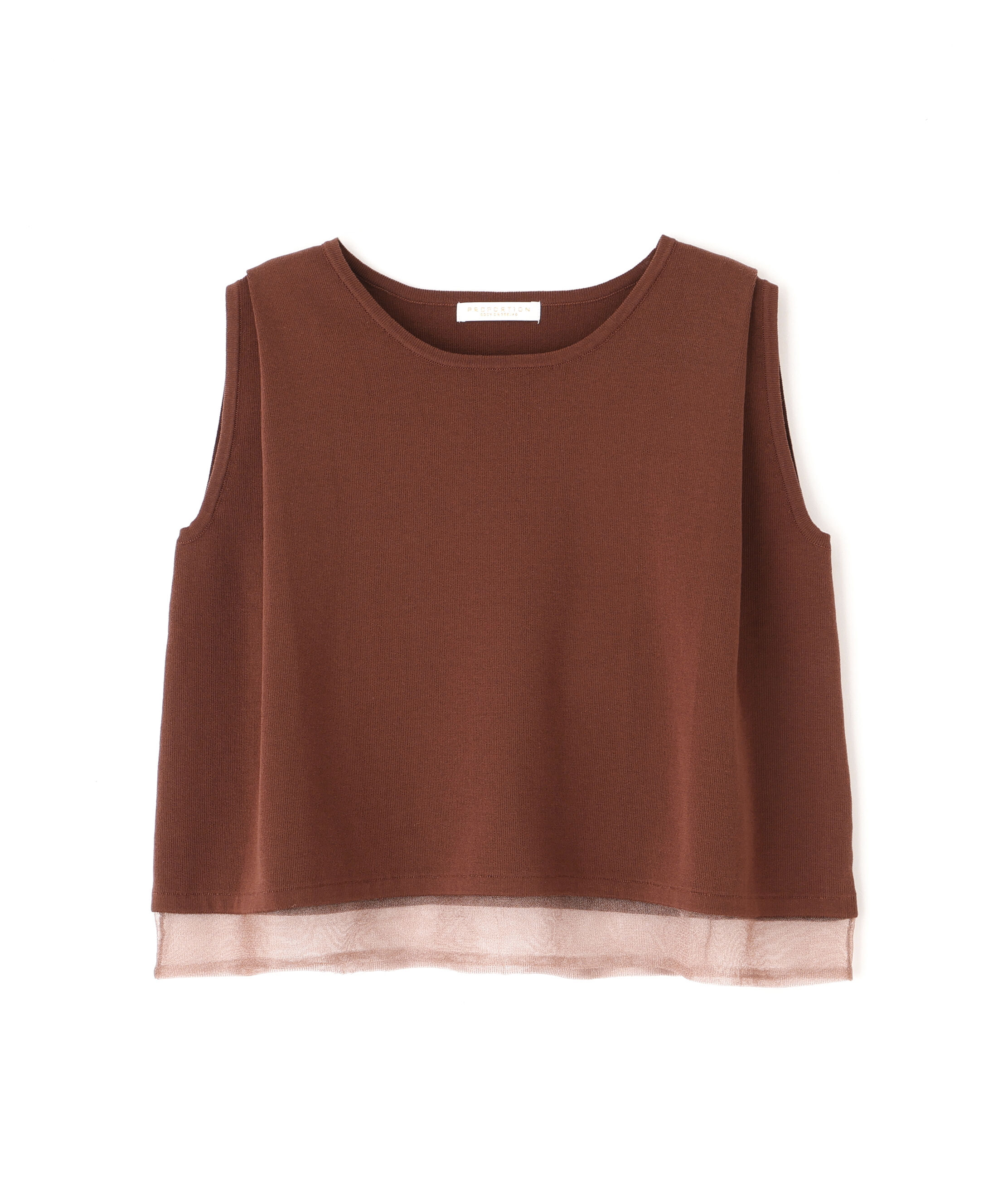 PROPORTION BODY DRESSING「シアー切替ノースリーブニット」|ニット・セーター|