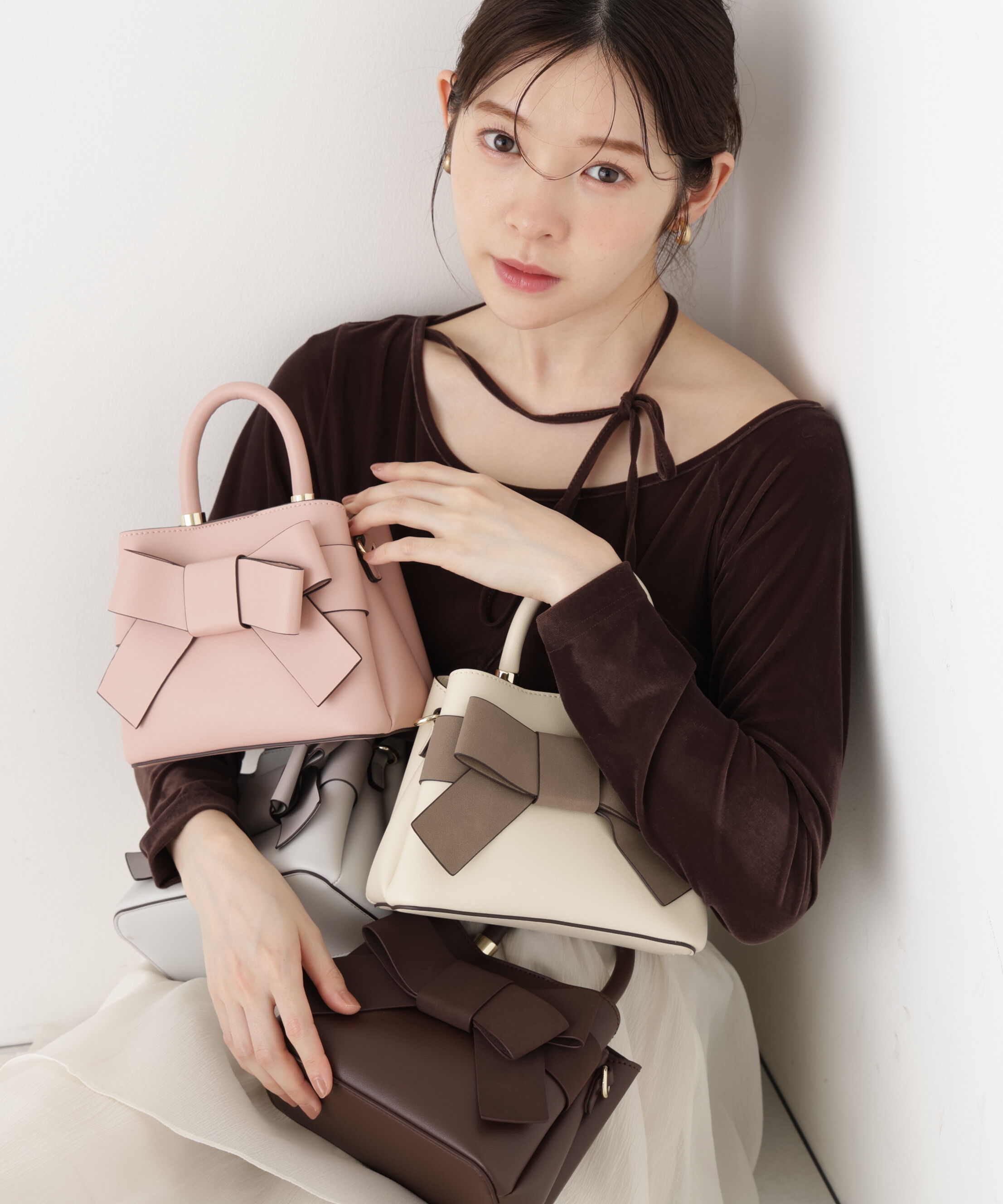 PROPORTION BODY DRESSING「フロントリボンバッグミニ」|その他|ピンク