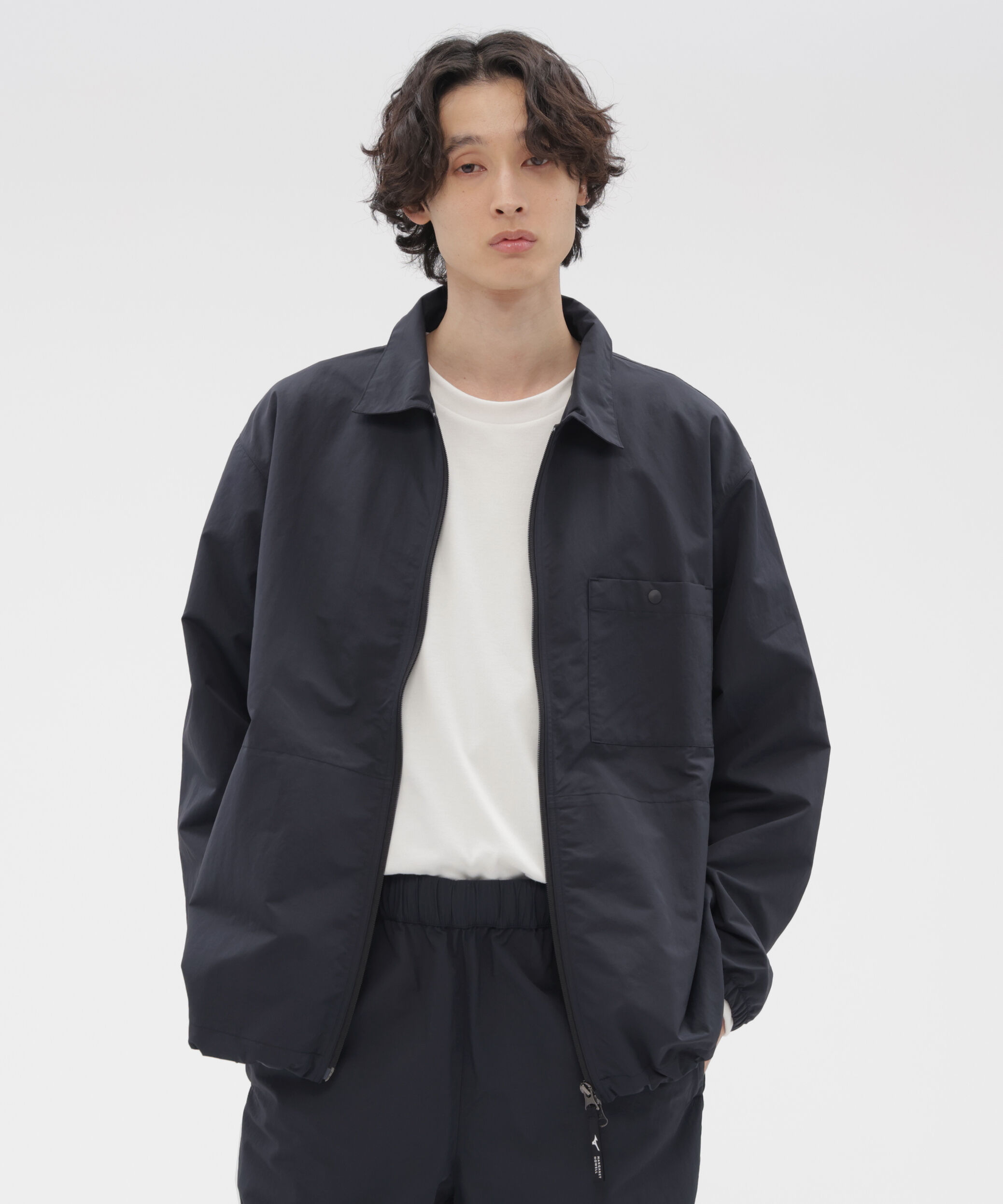 MARGARET HOWELL「WATER REPELENT NYLON POPLIN SHIRT」|Tシャツ・カットソー|DARK NAVY1