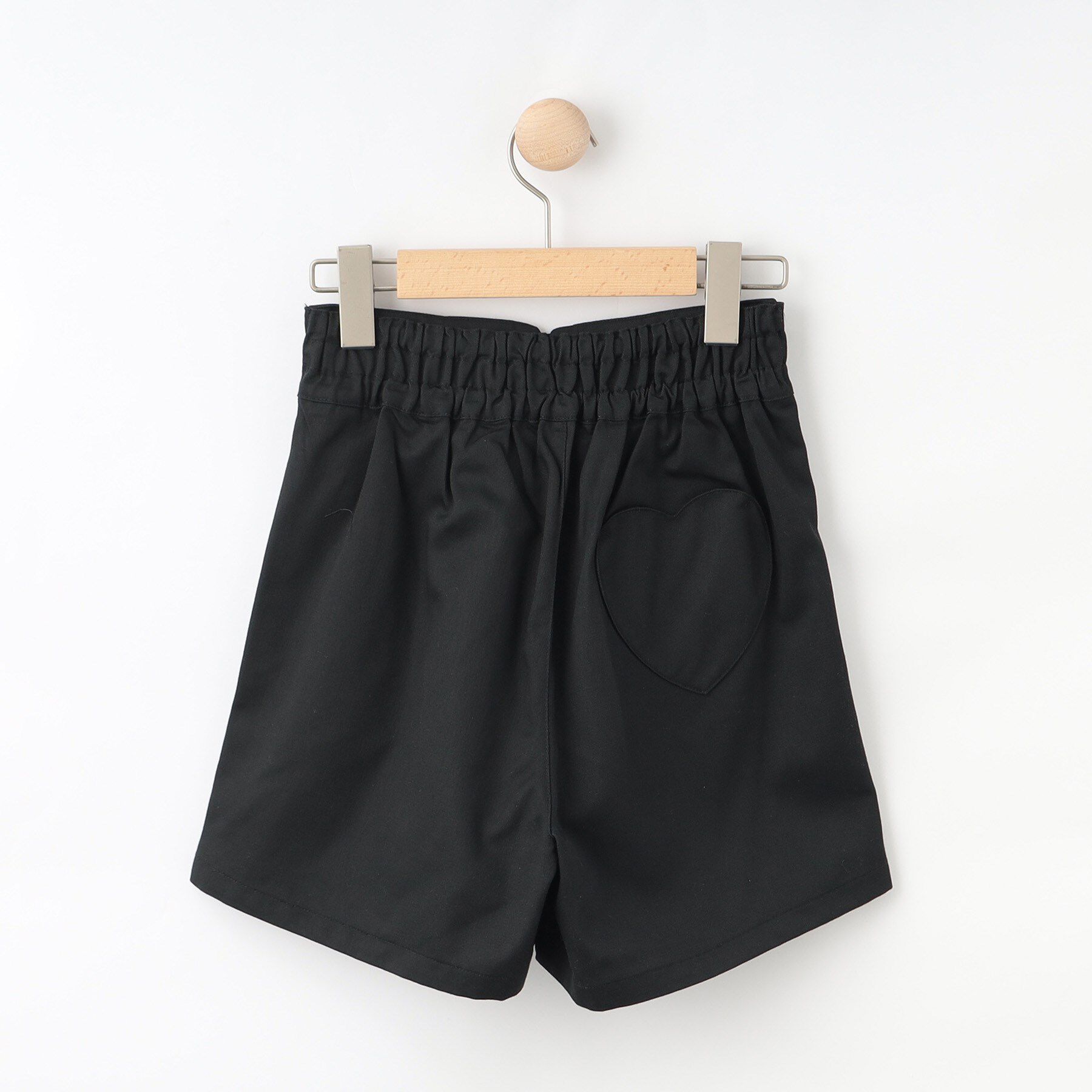 SHOO･LA･RUE「【130-150cm】ハートモチーフに心ときめく ハイウエストショートパンツ」|キュロット|