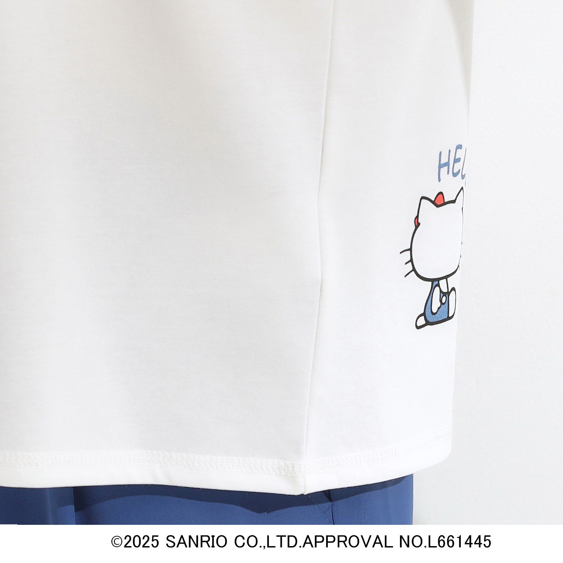 SHOO･LA･RUE「【HELLO KITTYコラボ】【SHOO ICE／汗染み軽減／UVカット】コンパクトTシャツ」|Tシャツ・カットソー|