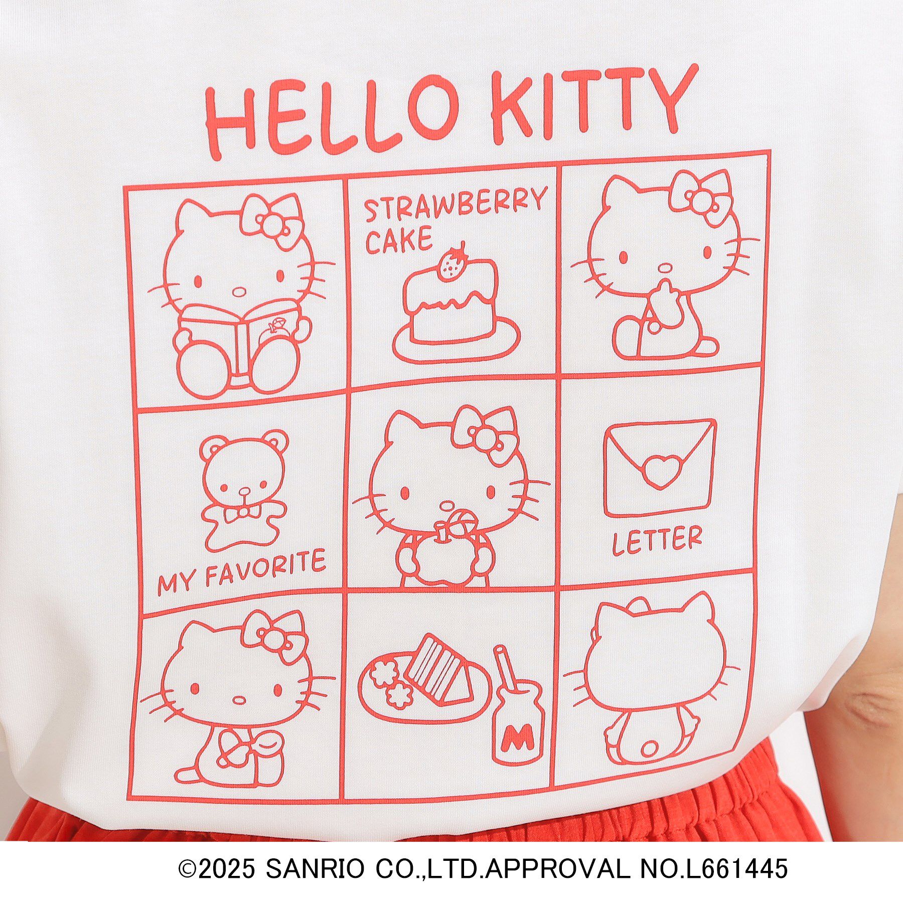SHOO･LA･RUE「【HELLO KITTYコラボ】【SHOO ICE／汗染み軽減／UVカット】コンパクトTシャツ」|Tシャツ・カットソー|