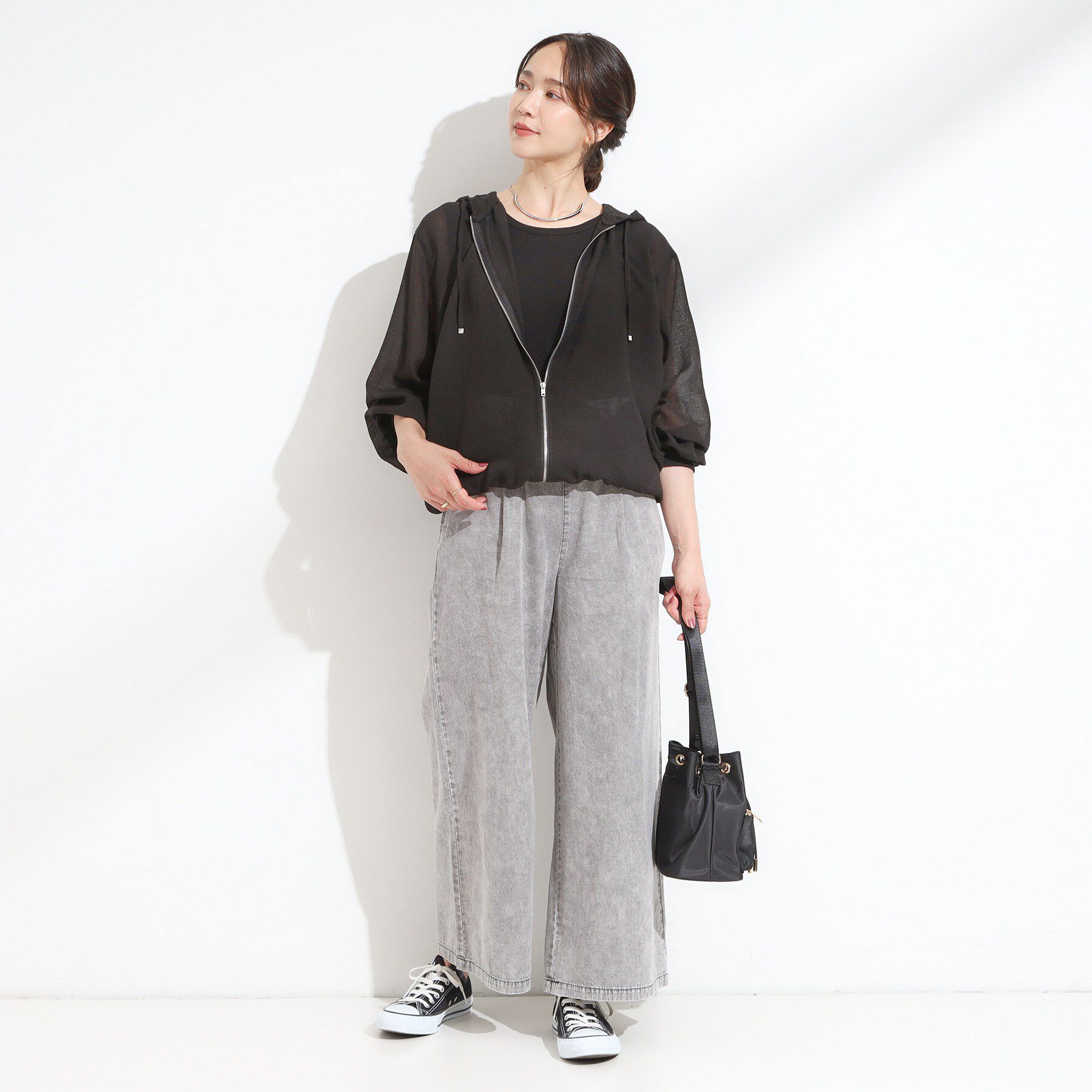 SHOO･LA･RUE「【S-LL】柔らかシアーでこなれるフーディブルゾン」|ブルゾン・スタジャン|