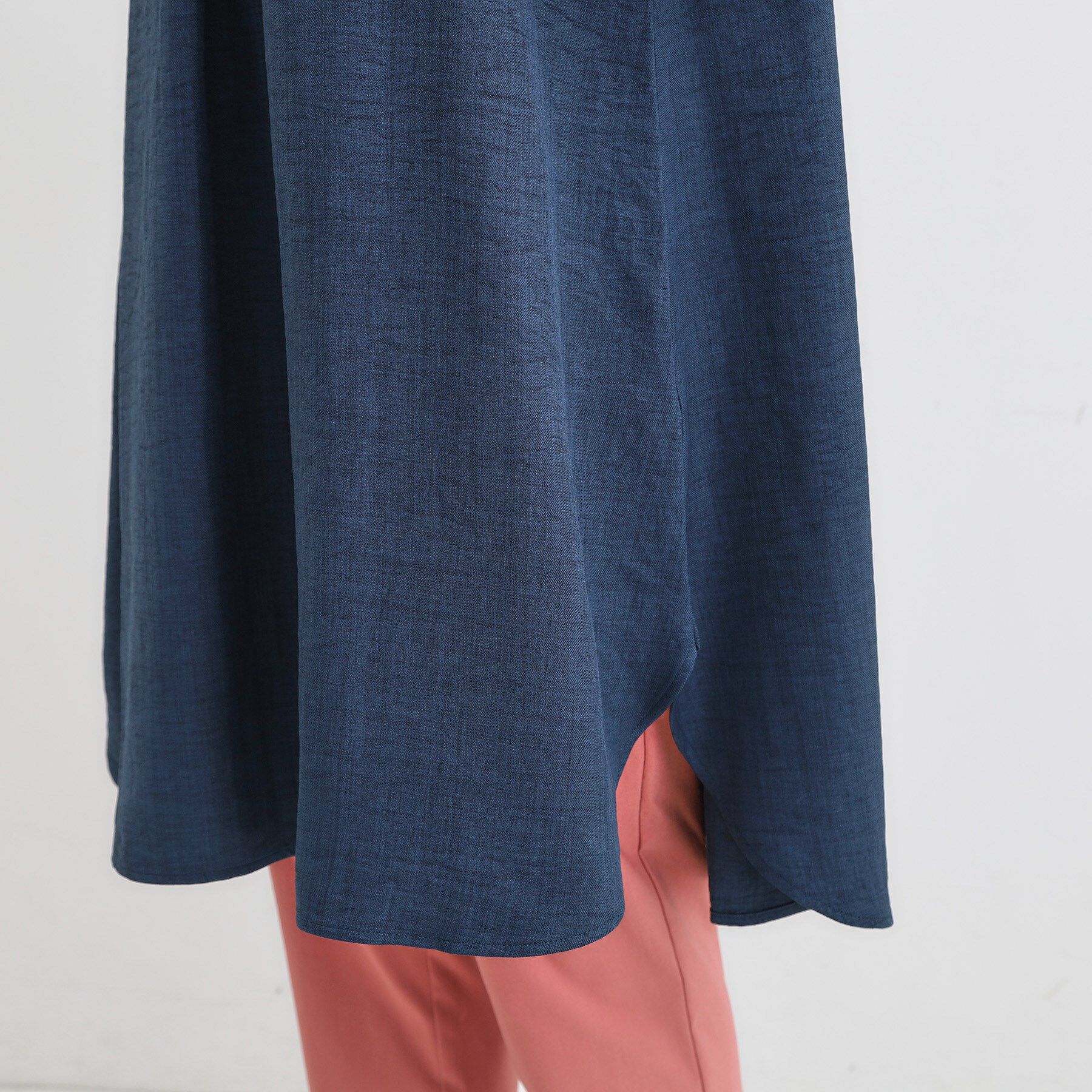 SHOO･LA･RUE「【S-LL/体型カバー】さらっとしたタッチが魅力 デニムライクチュニック」|チュニック|