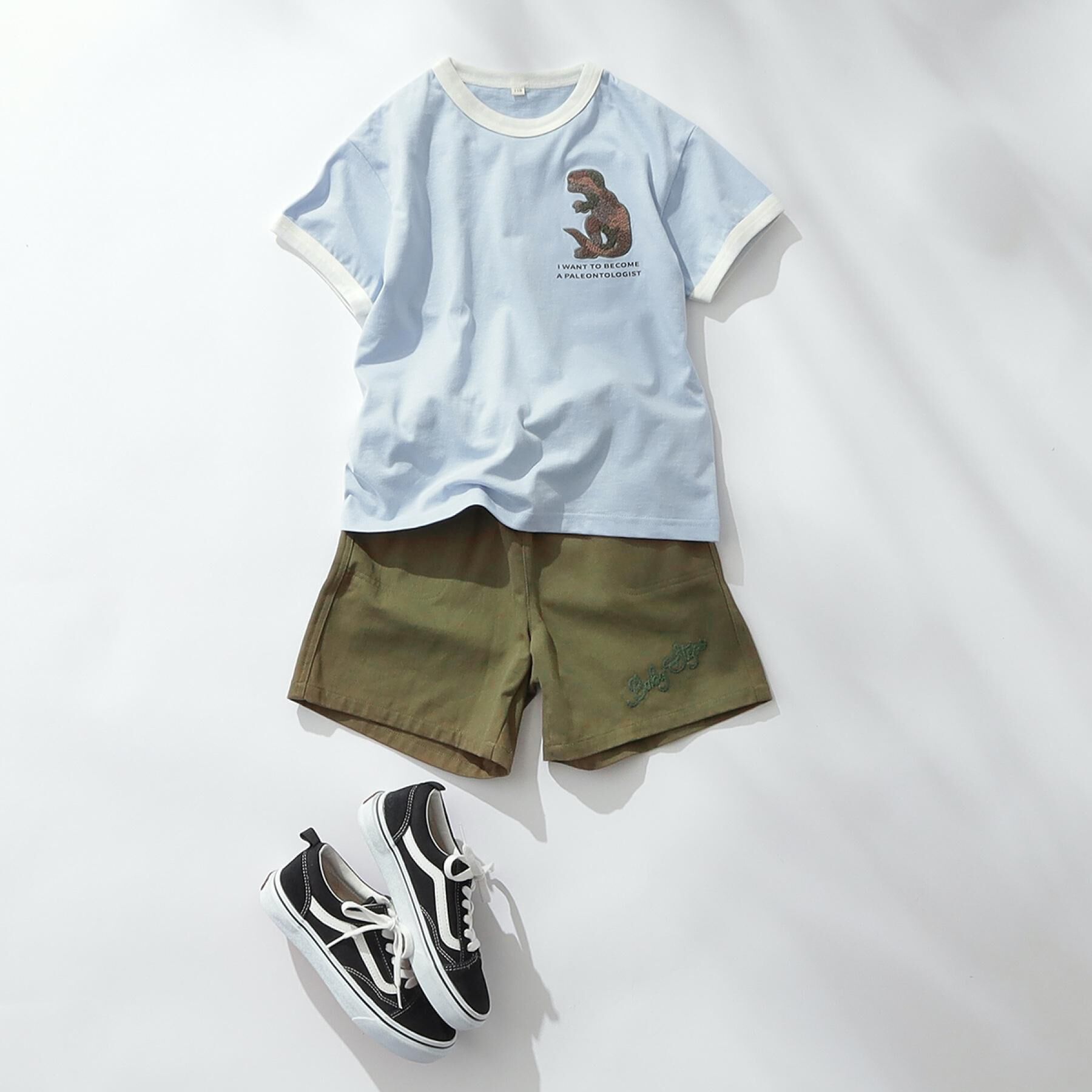 SHOO･LA･RUE「【100-150cm】チェーンステッチハーフパンツ」|その他|