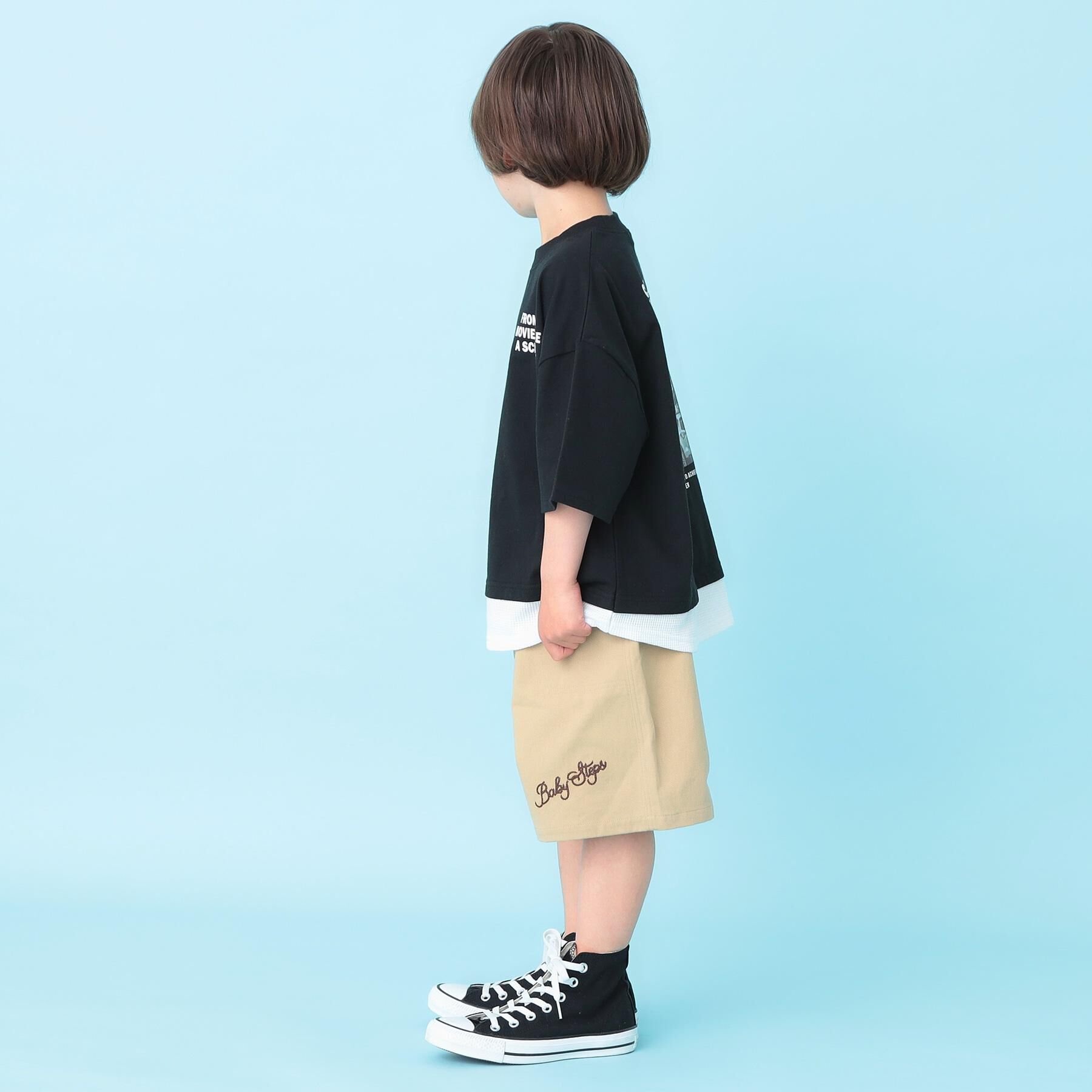 SHOO･LA･RUE「【100-150cm】チェーンステッチハーフパンツ」|その他|