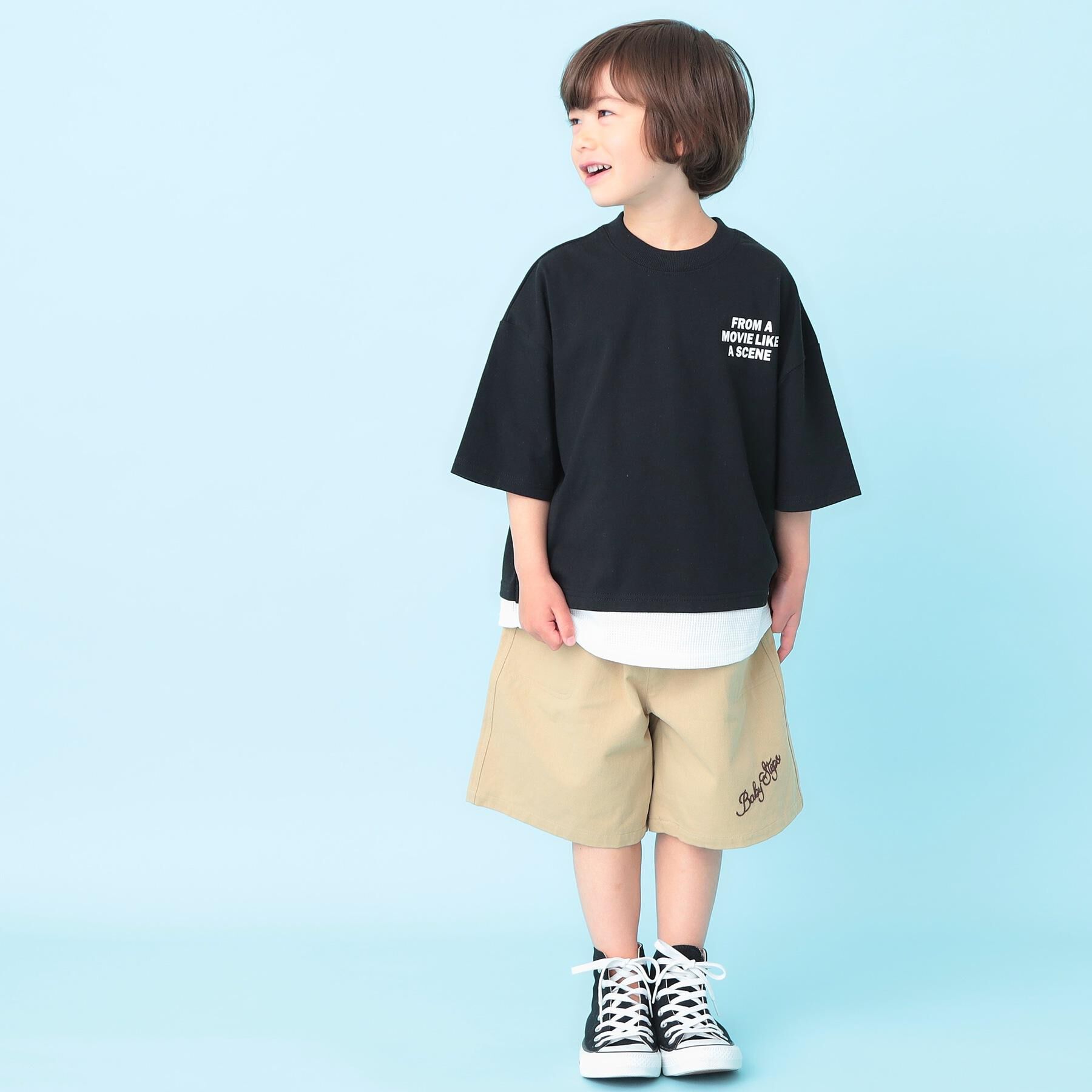 SHOO･LA･RUE「【100-150cm】チェーンステッチハーフパンツ」|その他|