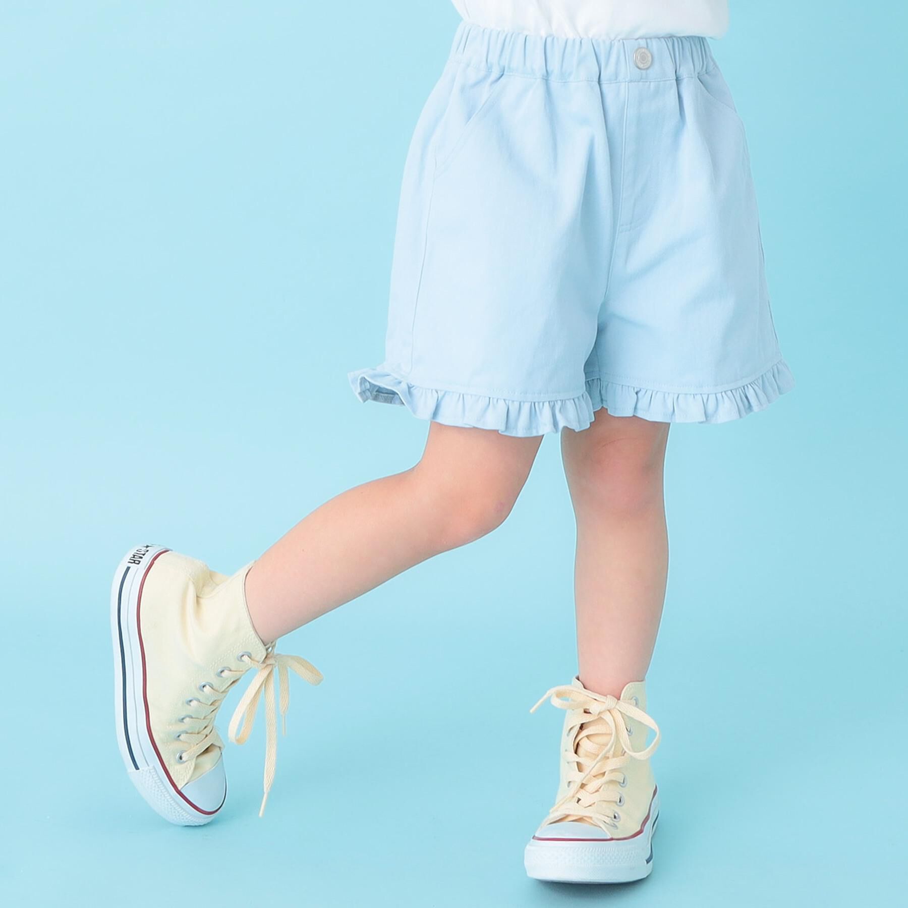 SHOO･LA･RUE「【100-150cm/洗濯機可】フリルショートパンツ」|キュロット|