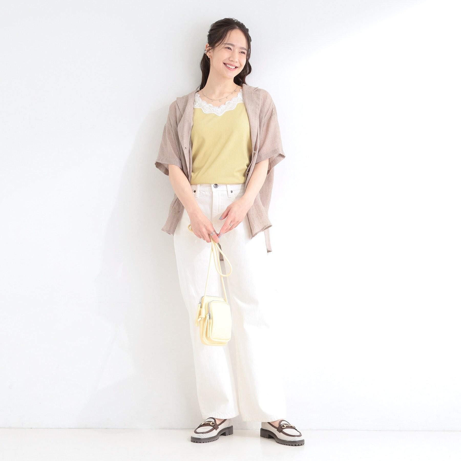 SHOO･LA･RUE「【S-LL】ナチュラルに決まる 半袖シアーシャツジャケット」|テーラードジャケット|
