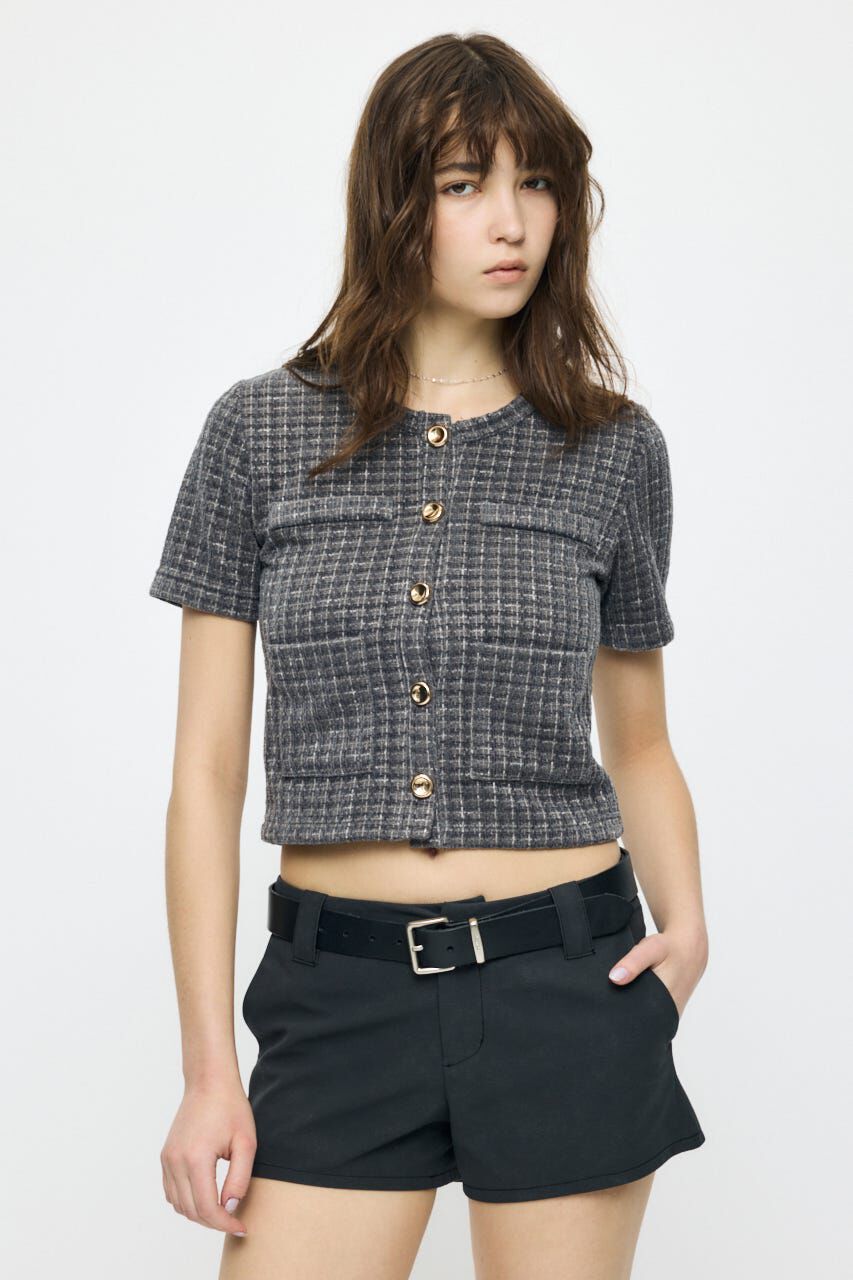 MOUSSY「TWEEDY カーディガン」|カーディガン|GRY