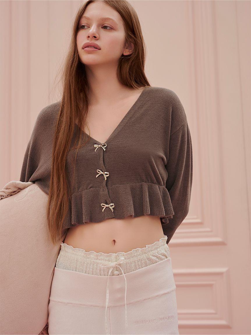 SNIDEL HOME「【quup(R)】フリルニットカーディガン」|ルームウェア|BRW