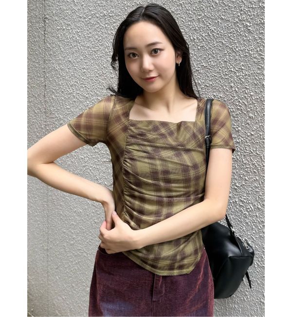 MURUA「スクエアネックドレープトップス」|Tシャツ・カットソー|