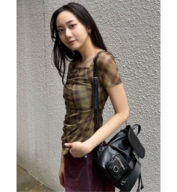 MURUA「スクエアネックドレープトップス」|Tシャツ・カットソー|