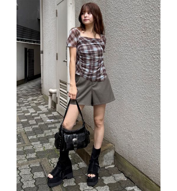MURUA「スクエアネックドレープトップス」|Tシャツ・カットソー|