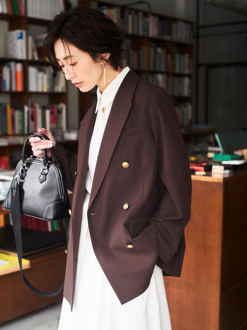 Mila Owen「金釦ダブルブレストロングブレザー」|テーラードジャケット|BRW