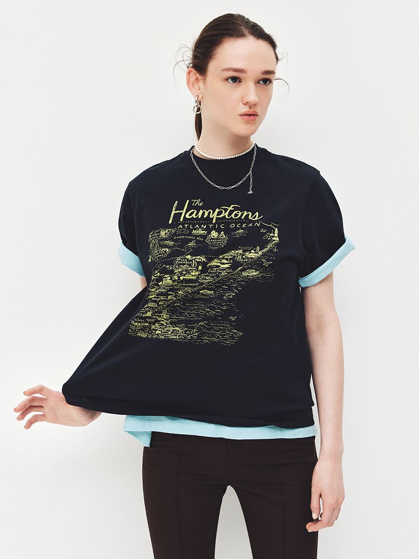 Mila Owen「MapPatternグラフィックＴシャツ」|Tシャツ・カットソー|