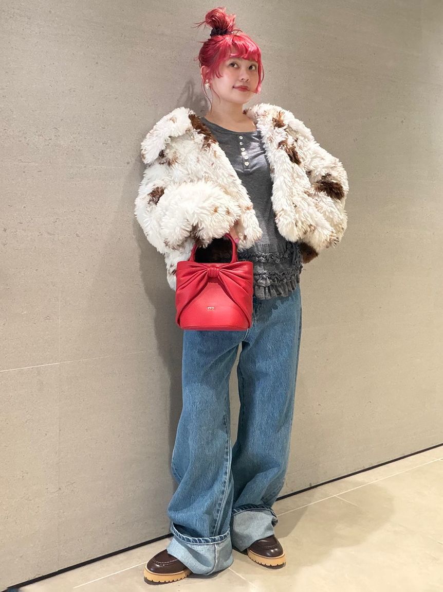 FURFUR「リボンステッチロールアップデニムパンツ」|デニム|