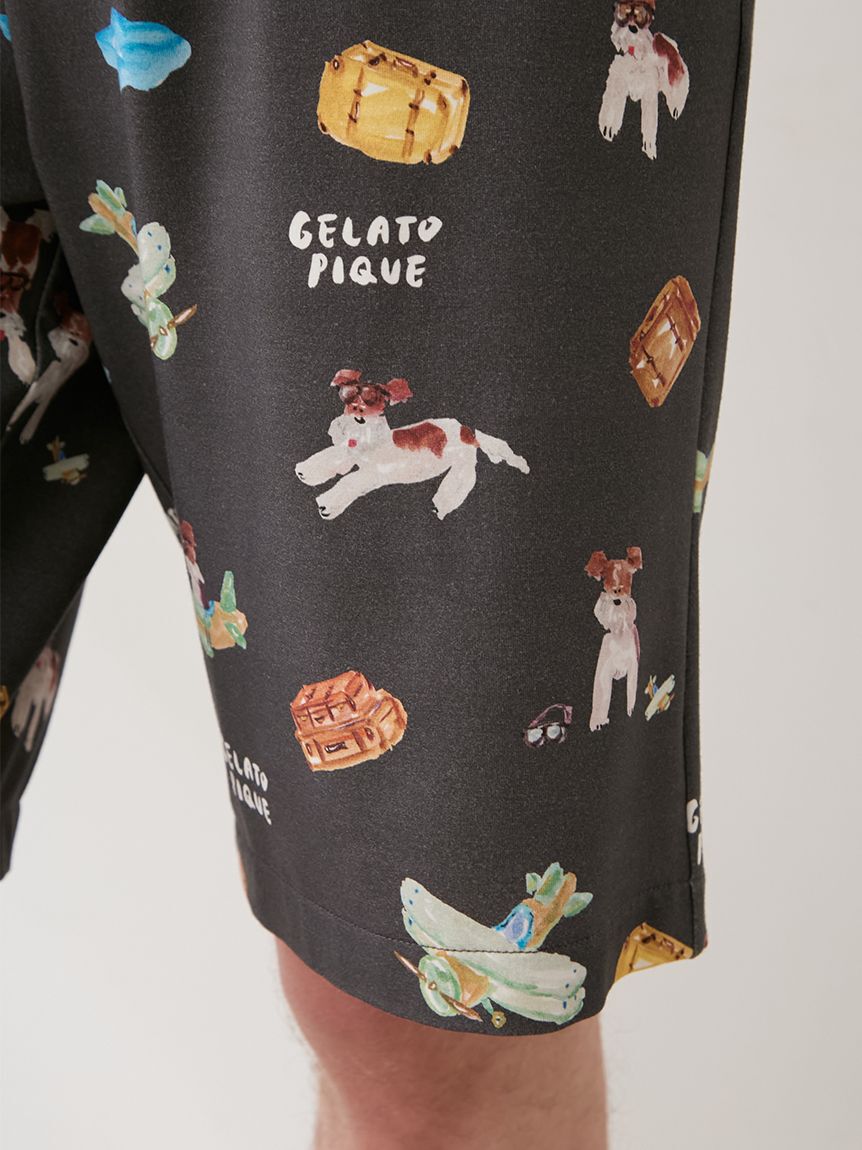 GELATO PIQUE HOMME「【ヒラノトシユキ】【HOMME】【接触冷感】PLANEDOG柄プリントハーフパンツ」|その他|