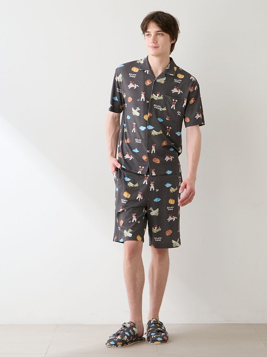 GELATO PIQUE HOMME「【ヒラノトシユキ】【HOMME】【接触冷感】PLANEDOG柄プリントハーフパンツ」|その他|