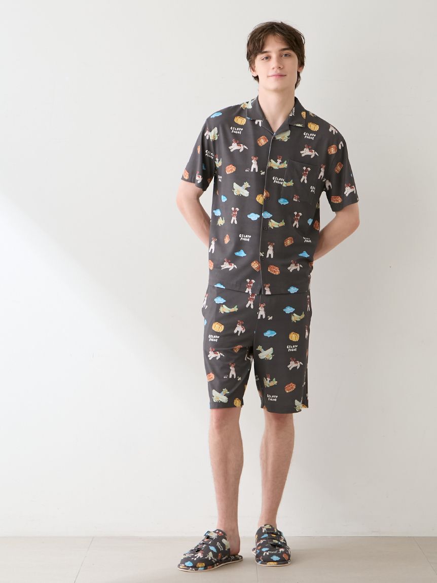 GELATO PIQUE HOMME「【ヒラノトシユキ】【HOMME】【接触冷感】PLANEDOG柄プリントハーフパンツ」|その他|