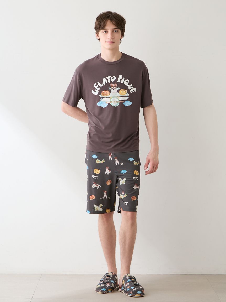 GELATO PIQUE HOMME「【ヒラノトシユキ】【HOMME】【接触冷感】PLANEDOG柄プリントハーフパンツ」|その他|