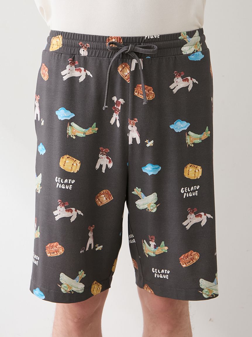 GELATO PIQUE HOMME「【ヒラノトシユキ】【HOMME】【接触冷感】PLANEDOG柄プリントハーフパンツ」|その他|