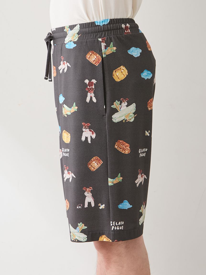 GELATO PIQUE HOMME「【ヒラノトシユキ】【HOMME】【接触冷感】PLANEDOG柄プリントハーフパンツ」|その他|