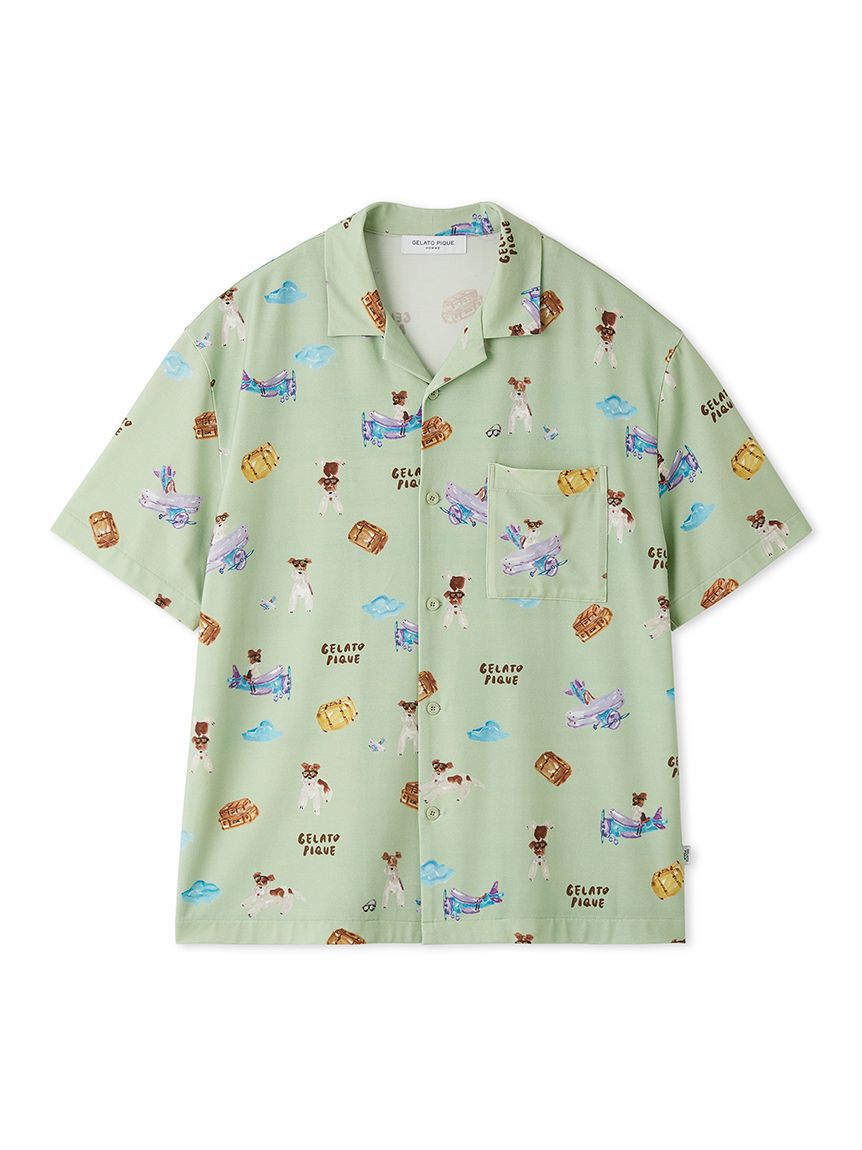 GELATO PIQUE HOMME「【ヒラノトシユキ】【HOMME】【接触冷感】PLANEDOG柄プリントシャツ」|シャツ・ブラウス|MNT