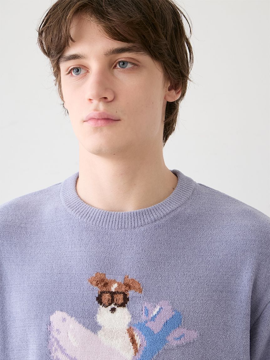 GELATO PIQUE HOMME「【ヒラノトシユキ】【HOMME】エアリーモコPLANEDOGジャガードプルオーバー」|プルオーバー|