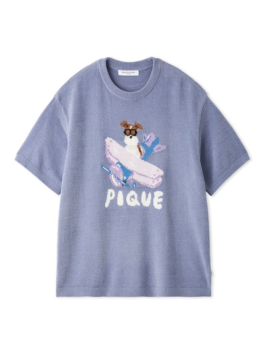 GELATO PIQUE HOMME「【ヒラノトシユキ】【HOMME】エアリーモコPLANEDOGジャガードプルオーバー」|プルオーバー|BLU